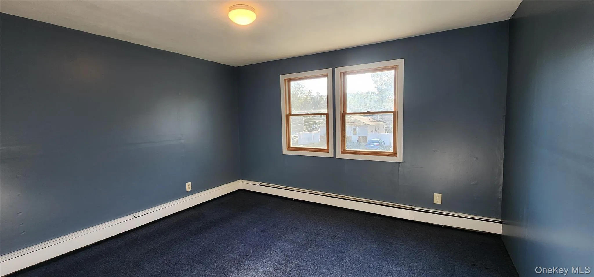 Carpeted spare room with baseboard heating Carpeted spare room with baseboard heating