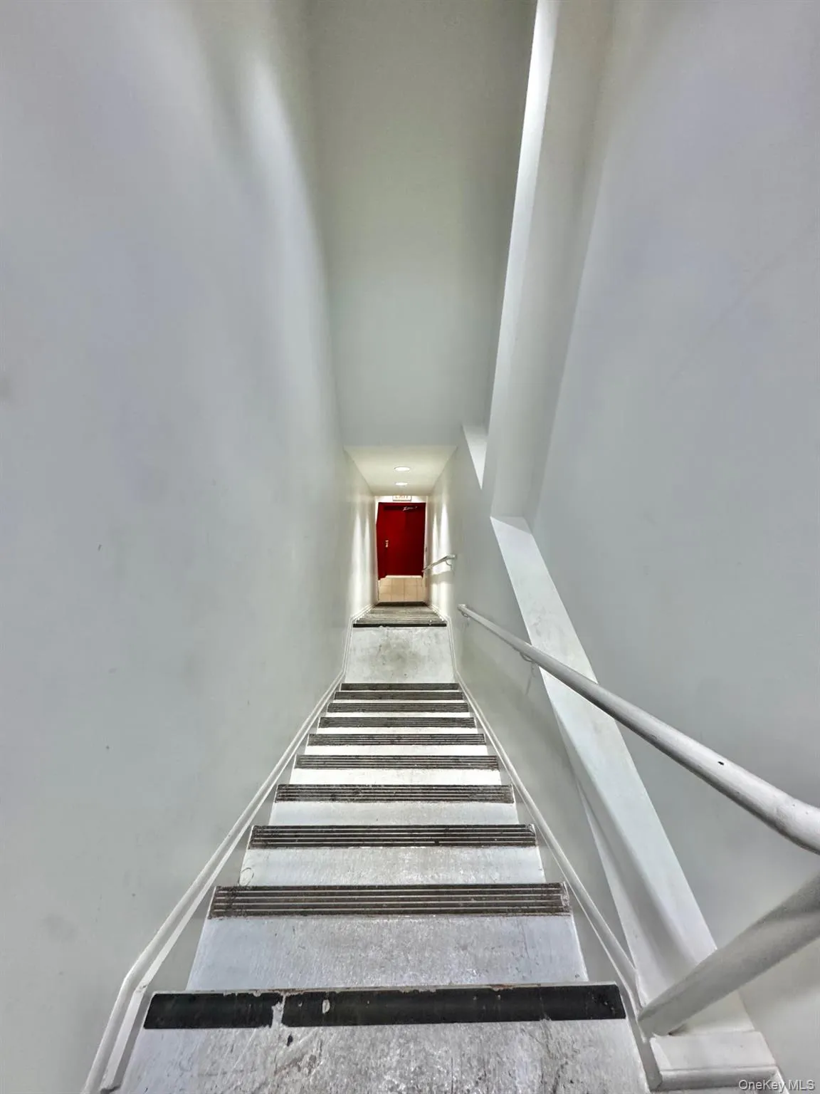 Stairway with inlaid floor details Stairway with inlaid floor details