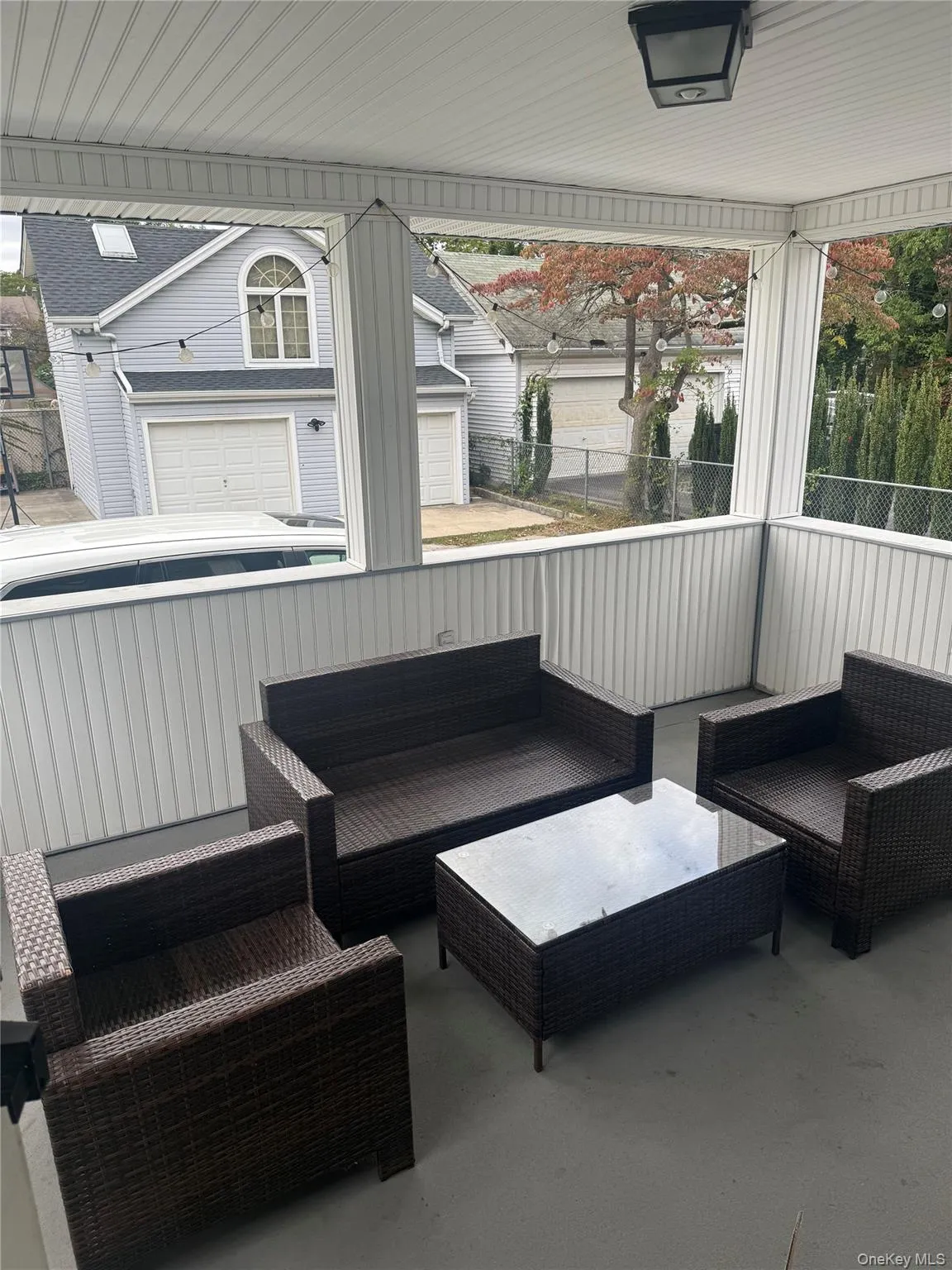 View of patio with an outdoor hangout area View of patio with an outdoor hangout area