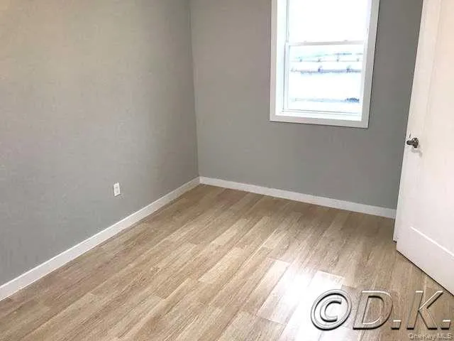 Spare room with baseboards and light wood finished floors Spare room with baseboards and light wood finished floors