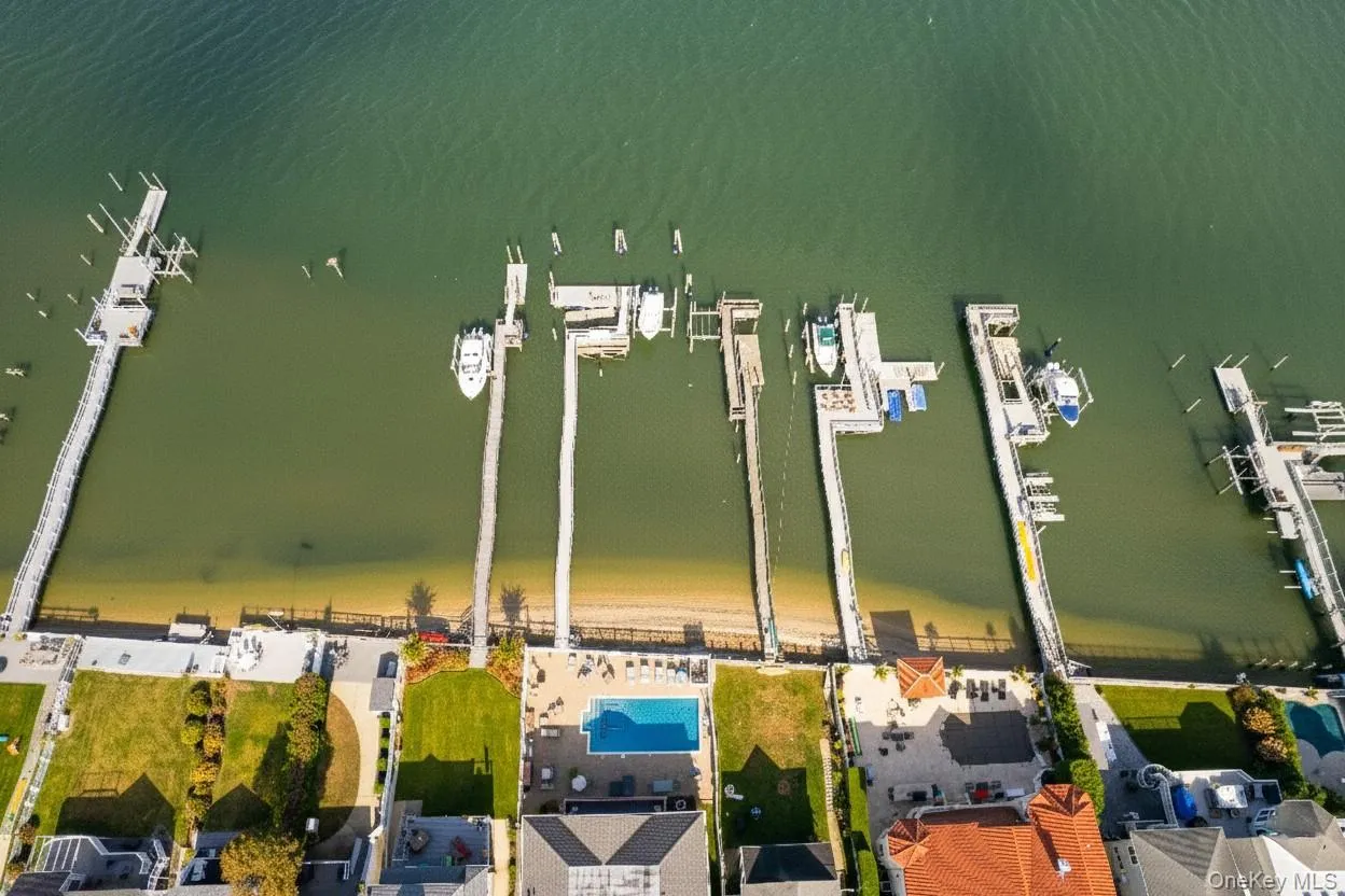 Aerial view of a large body of water Aerial view of a large body of water