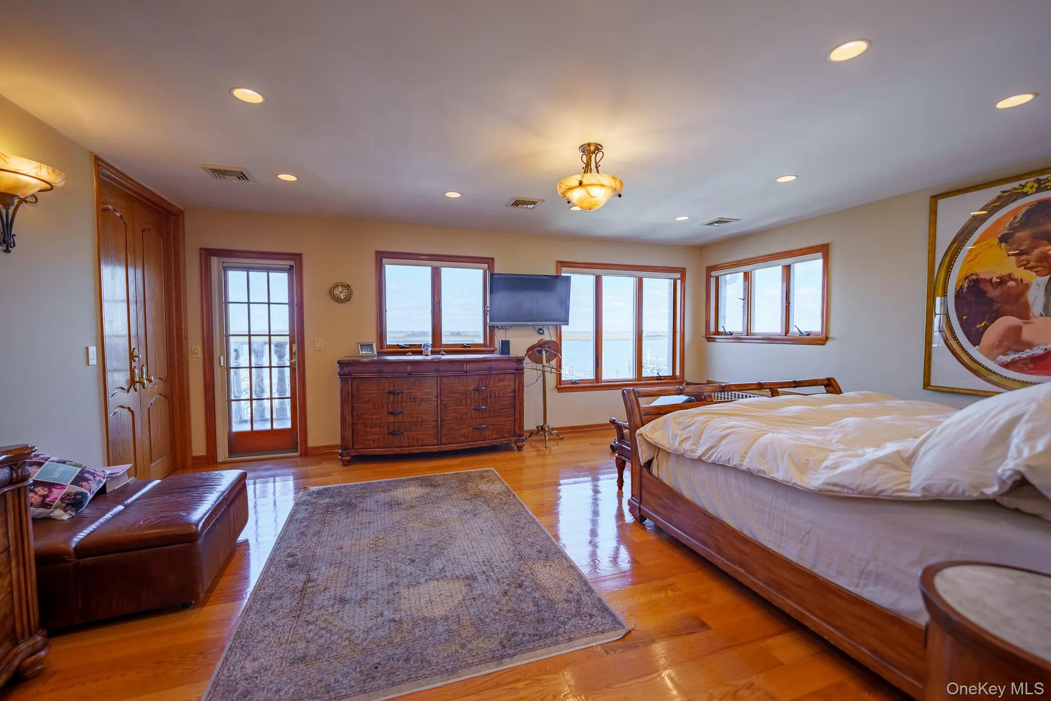Bedroom with recessed lighting and light wood finished floors Bedroom with recessed lighting and light wood finished floors
