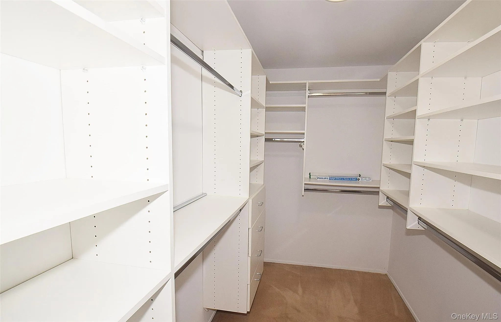 Walk in closet with light carpet Walk in closet with light carpet