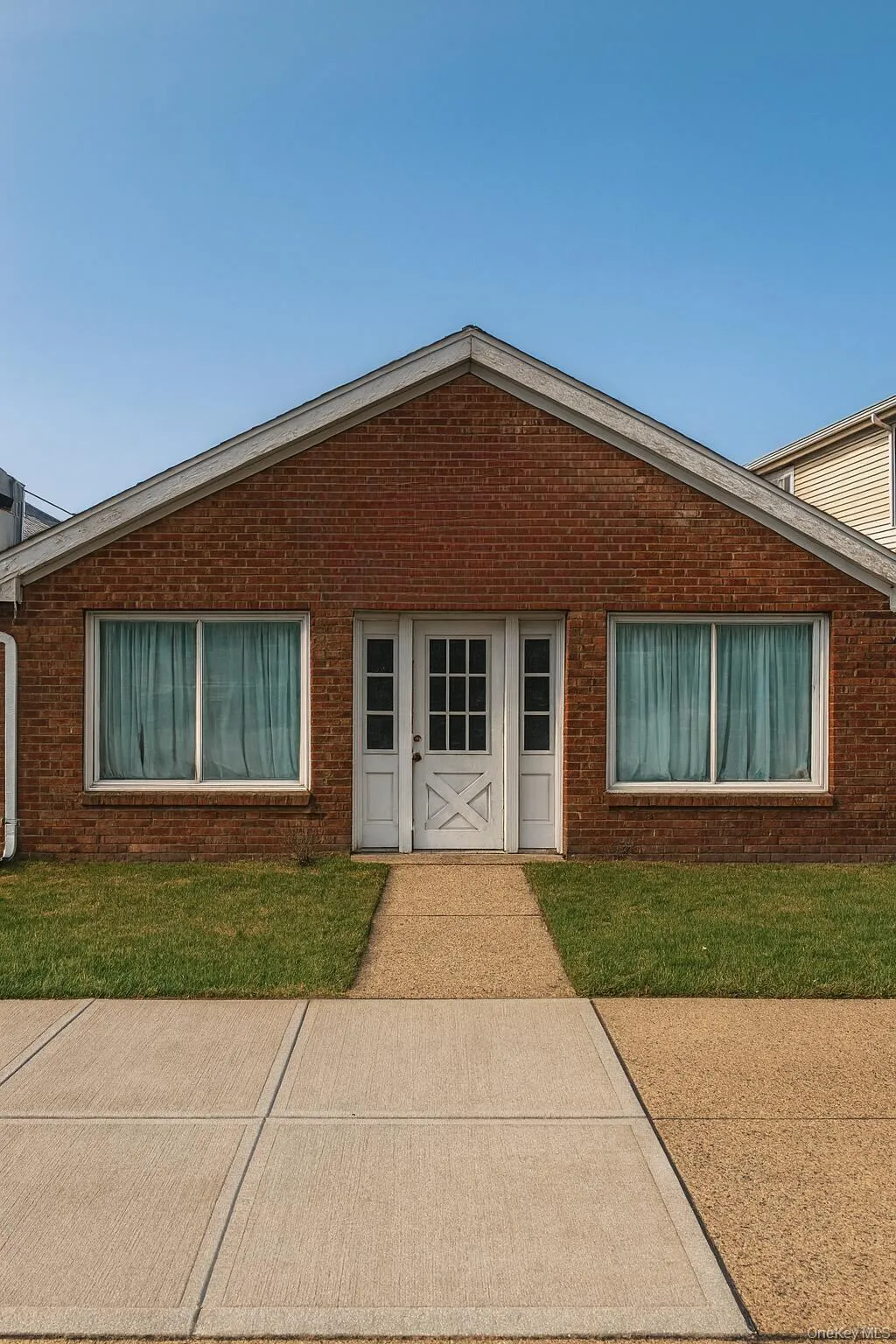 View of front facade with brick siding and a front lawn View of front facade with brick siding and a front lawn