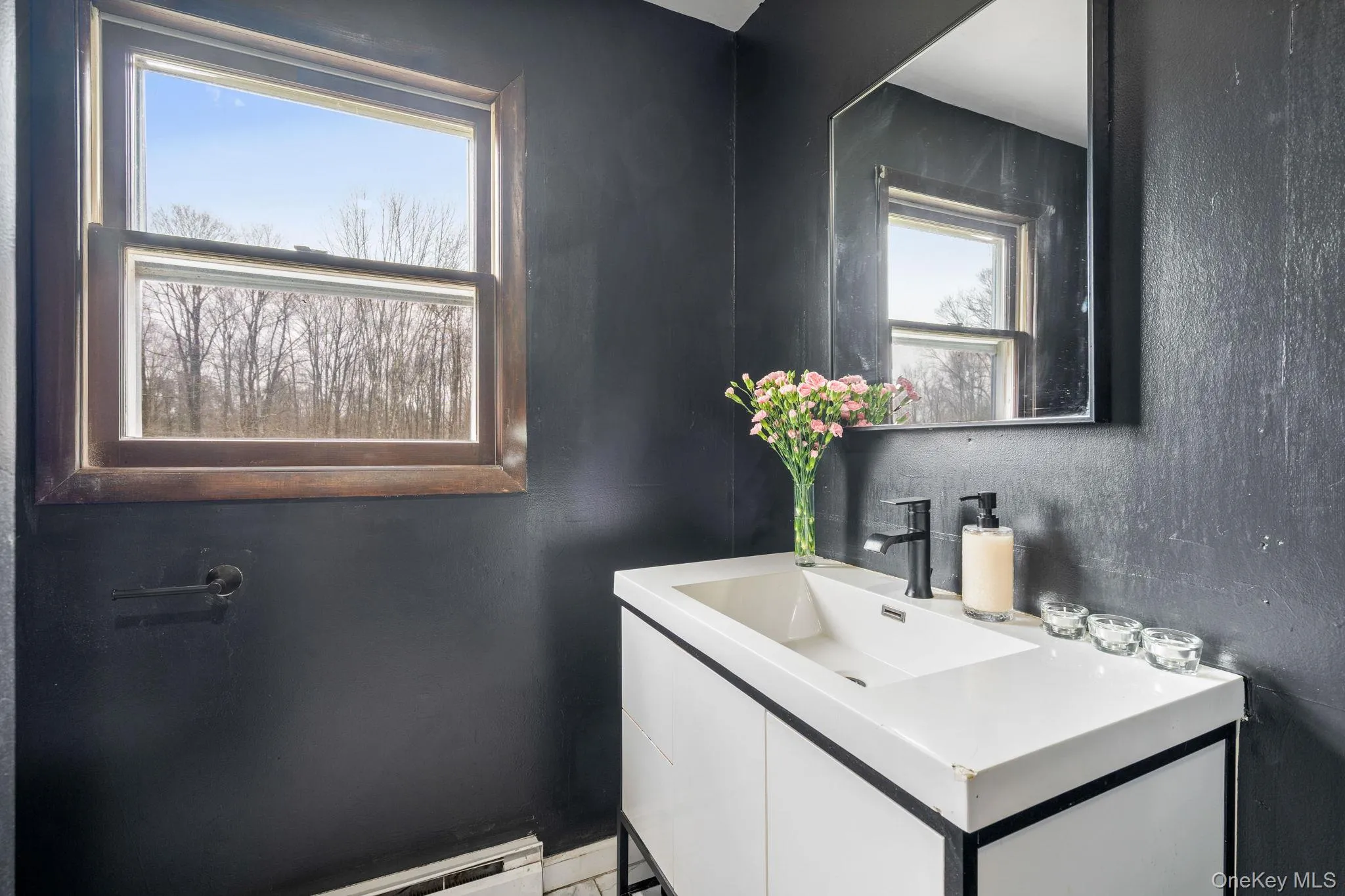 Half bathroom with vanity Half bathroom with vanity