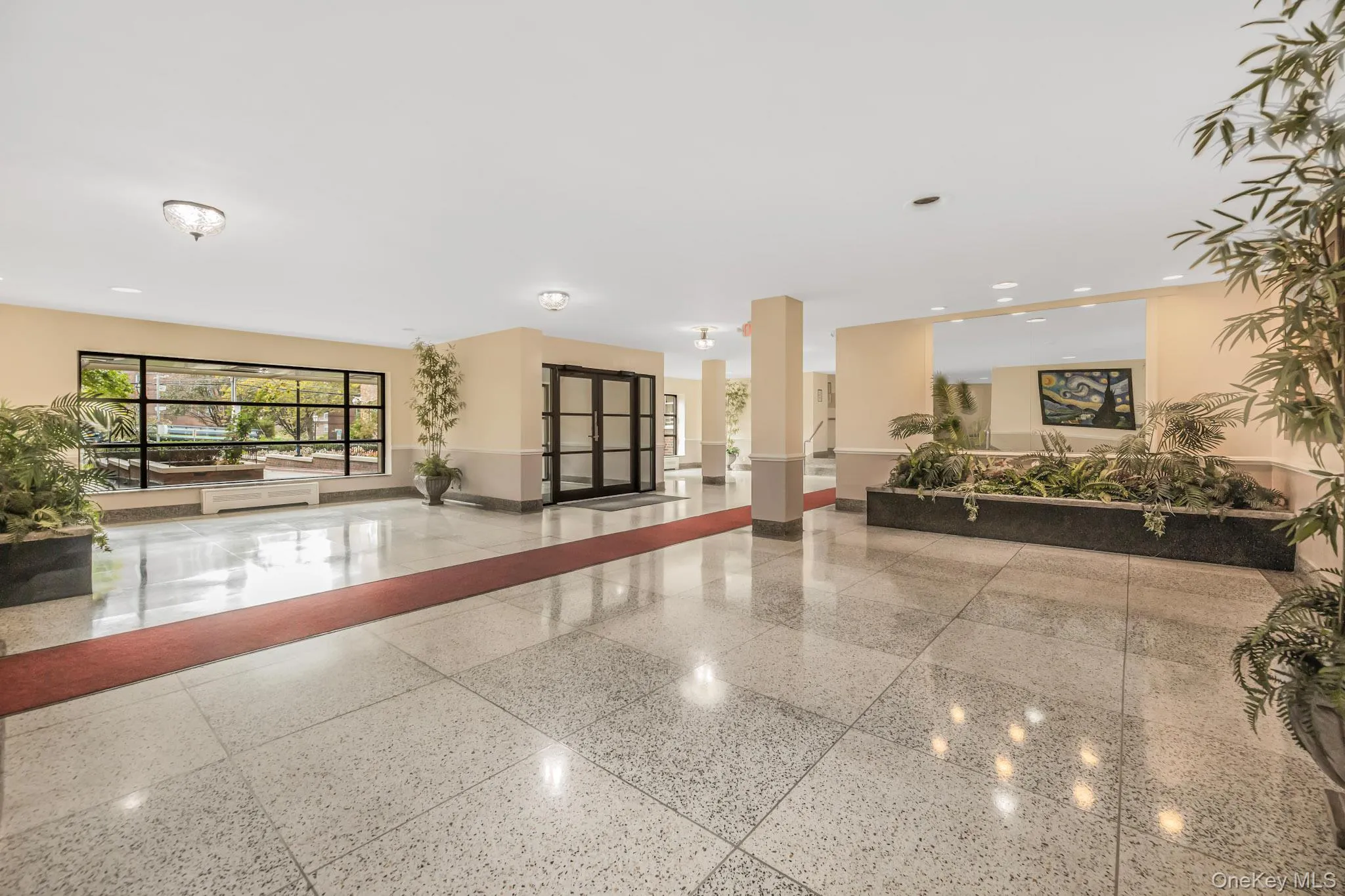 Community lobby with recessed lighting Community lobby with recessed lighting