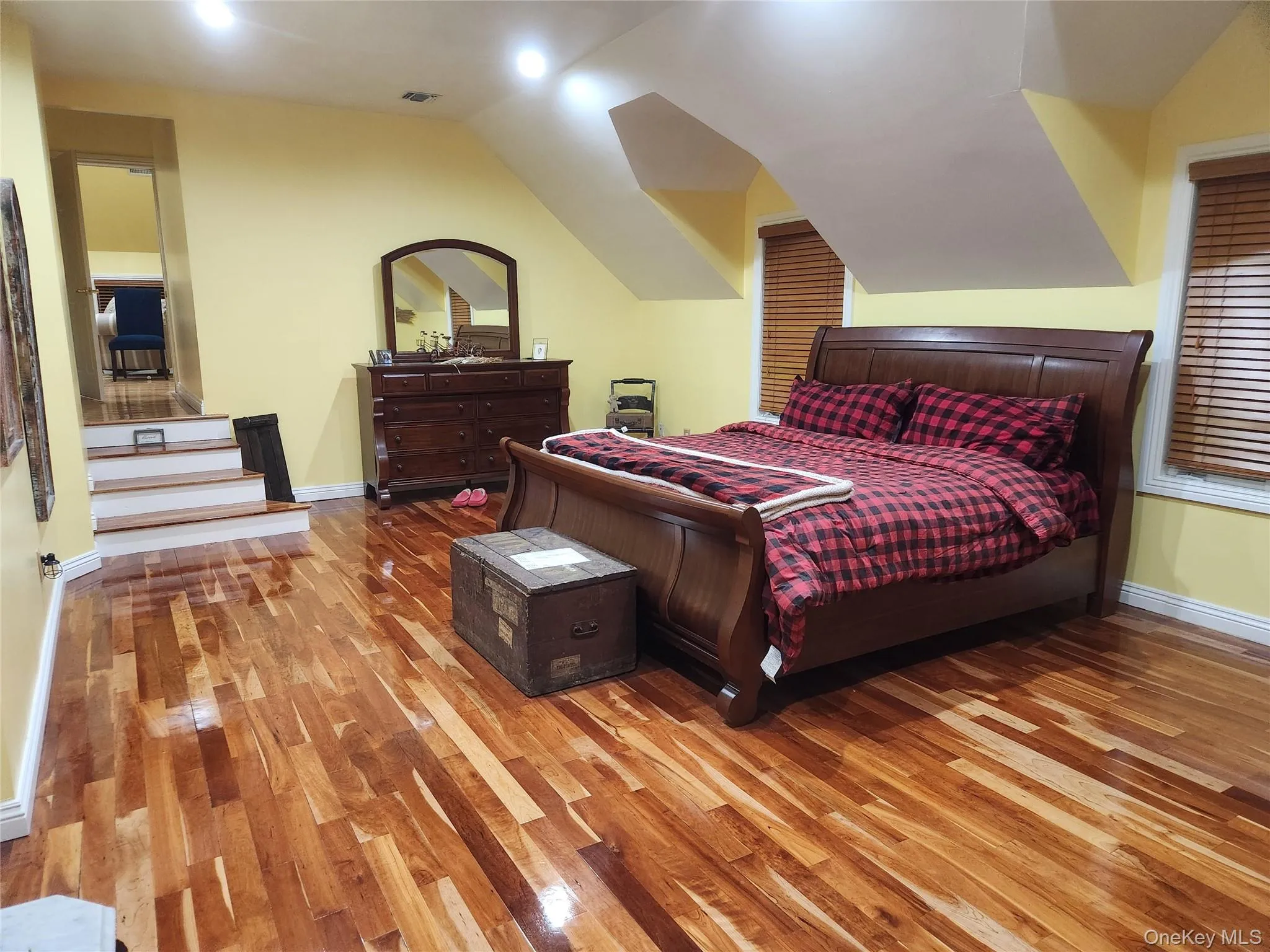 2nd Floor Bedroom with vaulted ceiling and light wood-type flooring 2nd Floor Bedroom with vaulted ceiling and light wood-type flooring