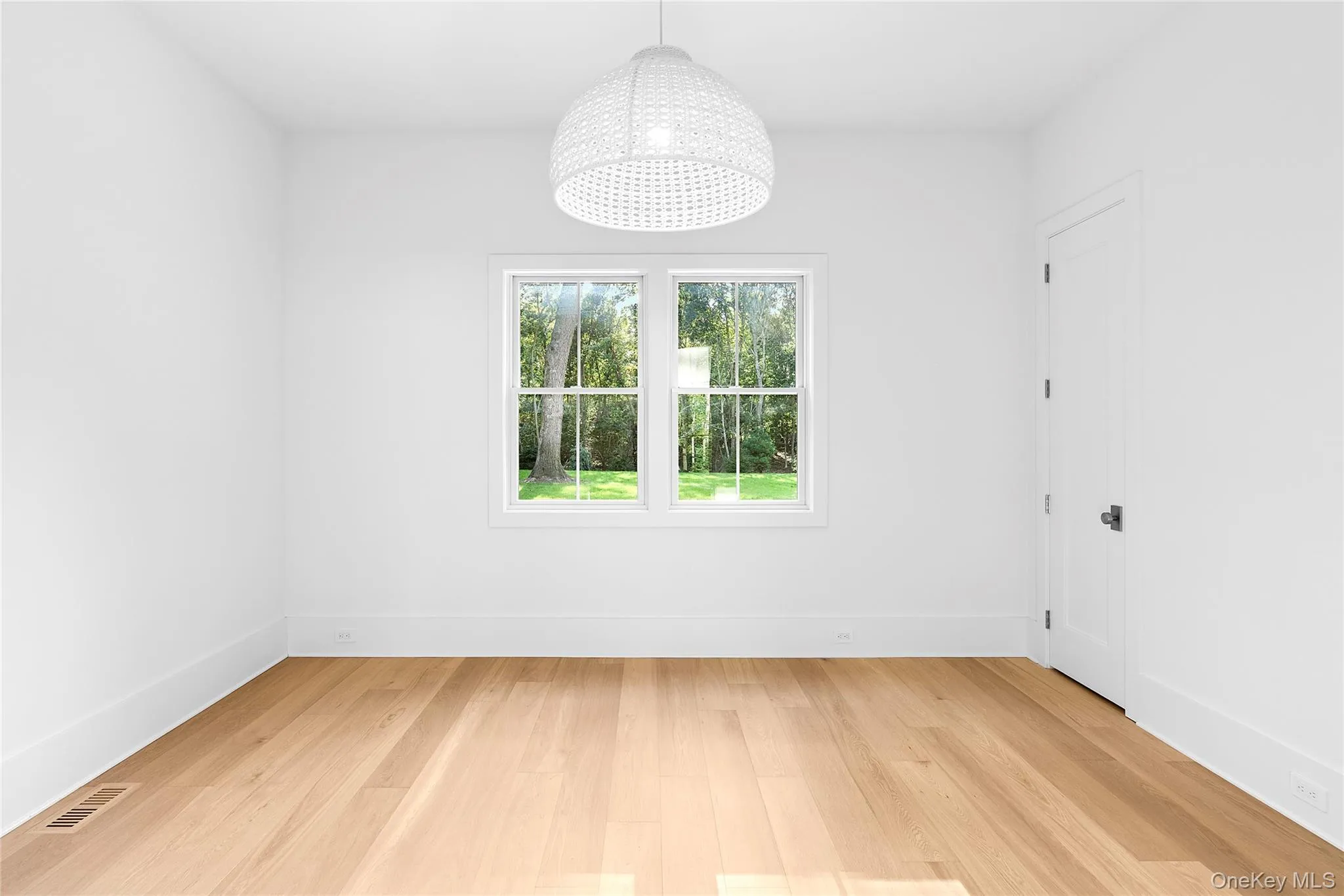 Room with light wood-type flooring and baseboards Room with light wood-type flooring and baseboards