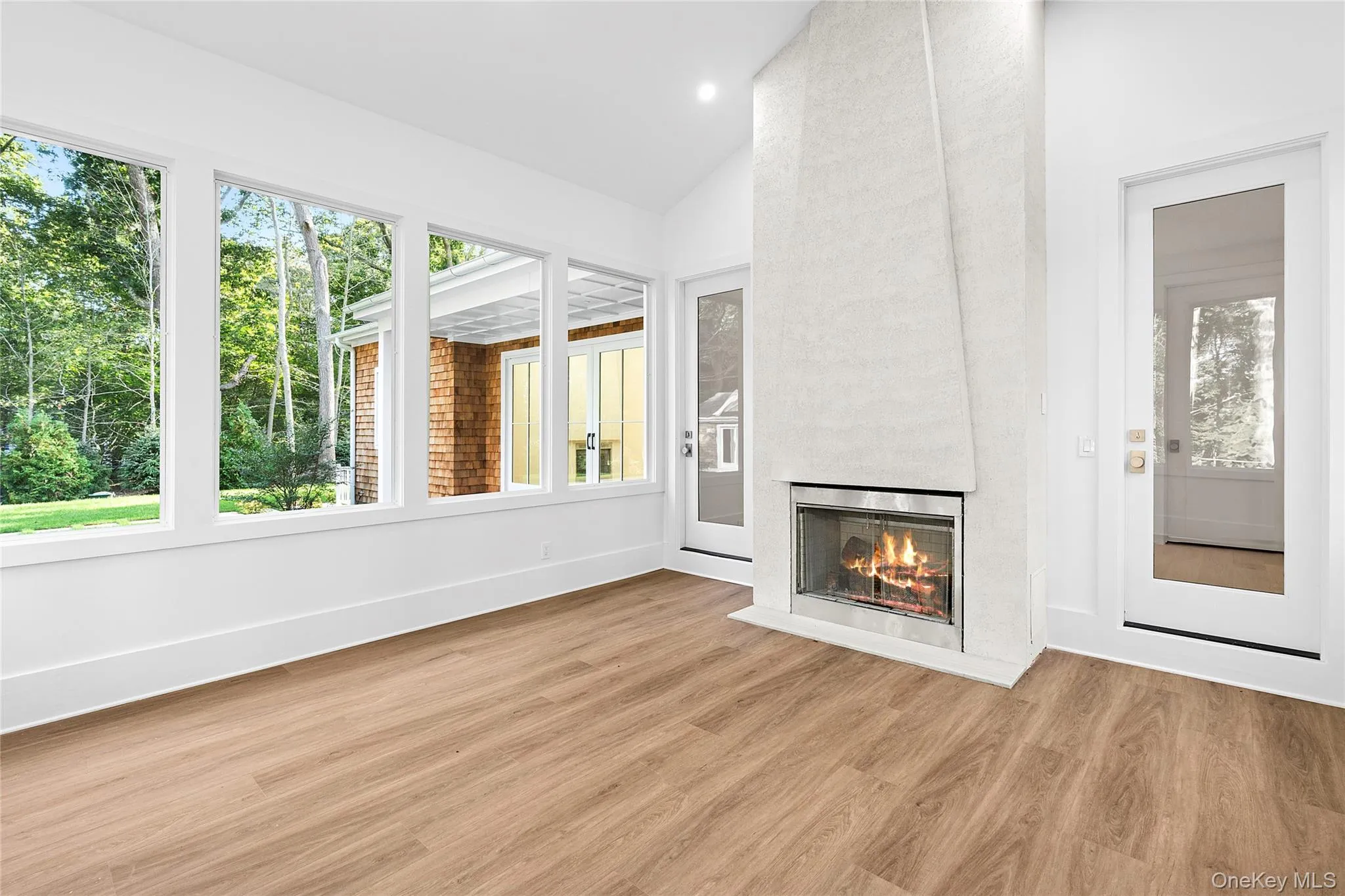 Sunroom with fireplace Sunroom with fireplace
