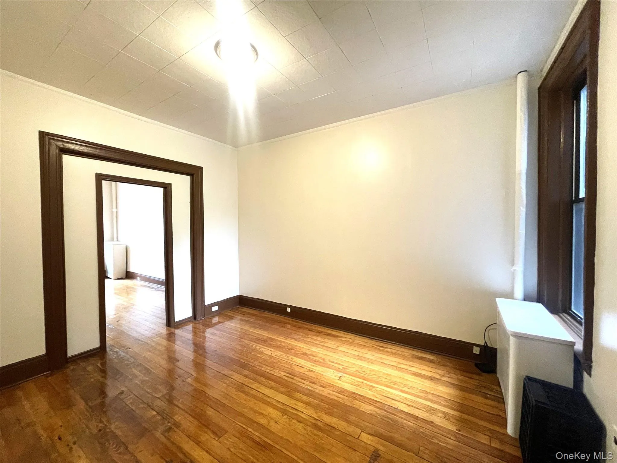 Spare room featuring hardwood / wood-style floors and baseboards Spare room featuring hardwood / wood-style floors and baseboards