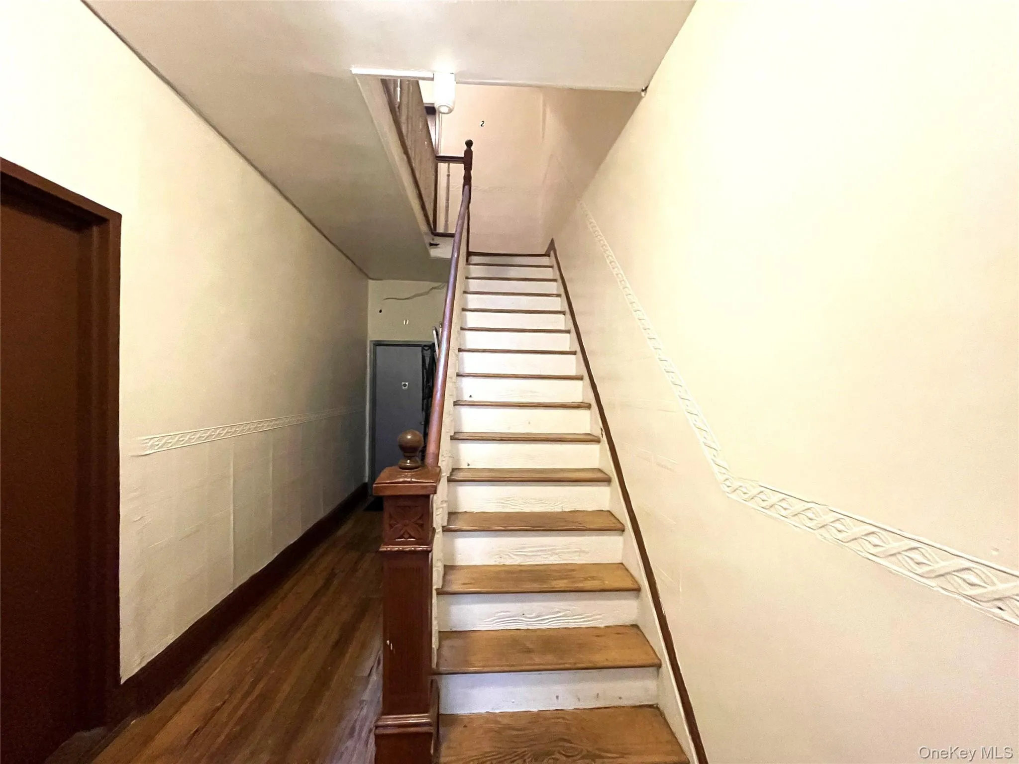 Staircase with wood finished floors Staircase with wood finished floors