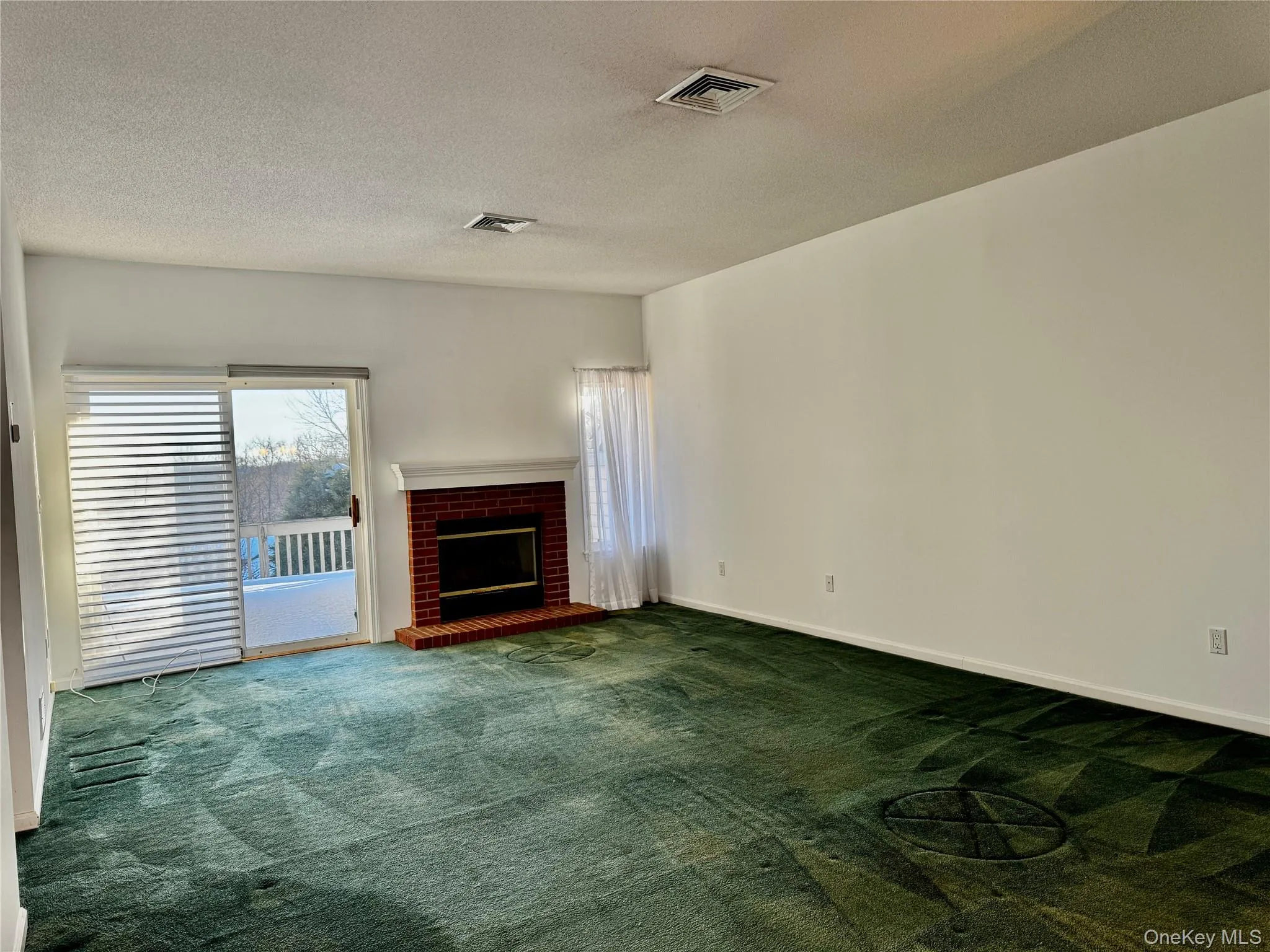 Spacious Living Room with Wood Burning Fireplace Spacious Living Room with Wood Burning Fireplace