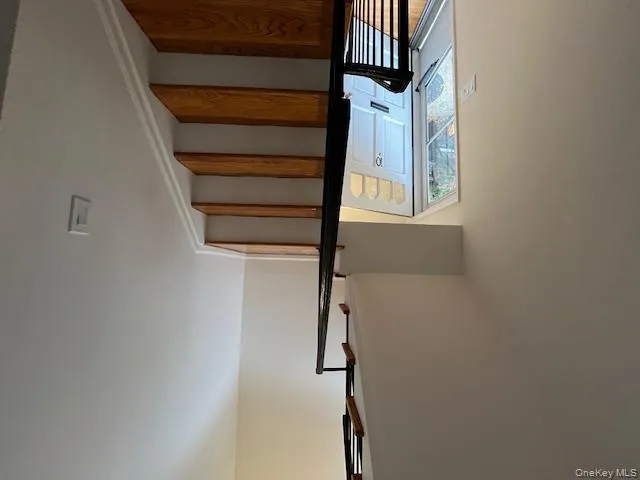 Staircase with wood finished floors Staircase with wood finished floors