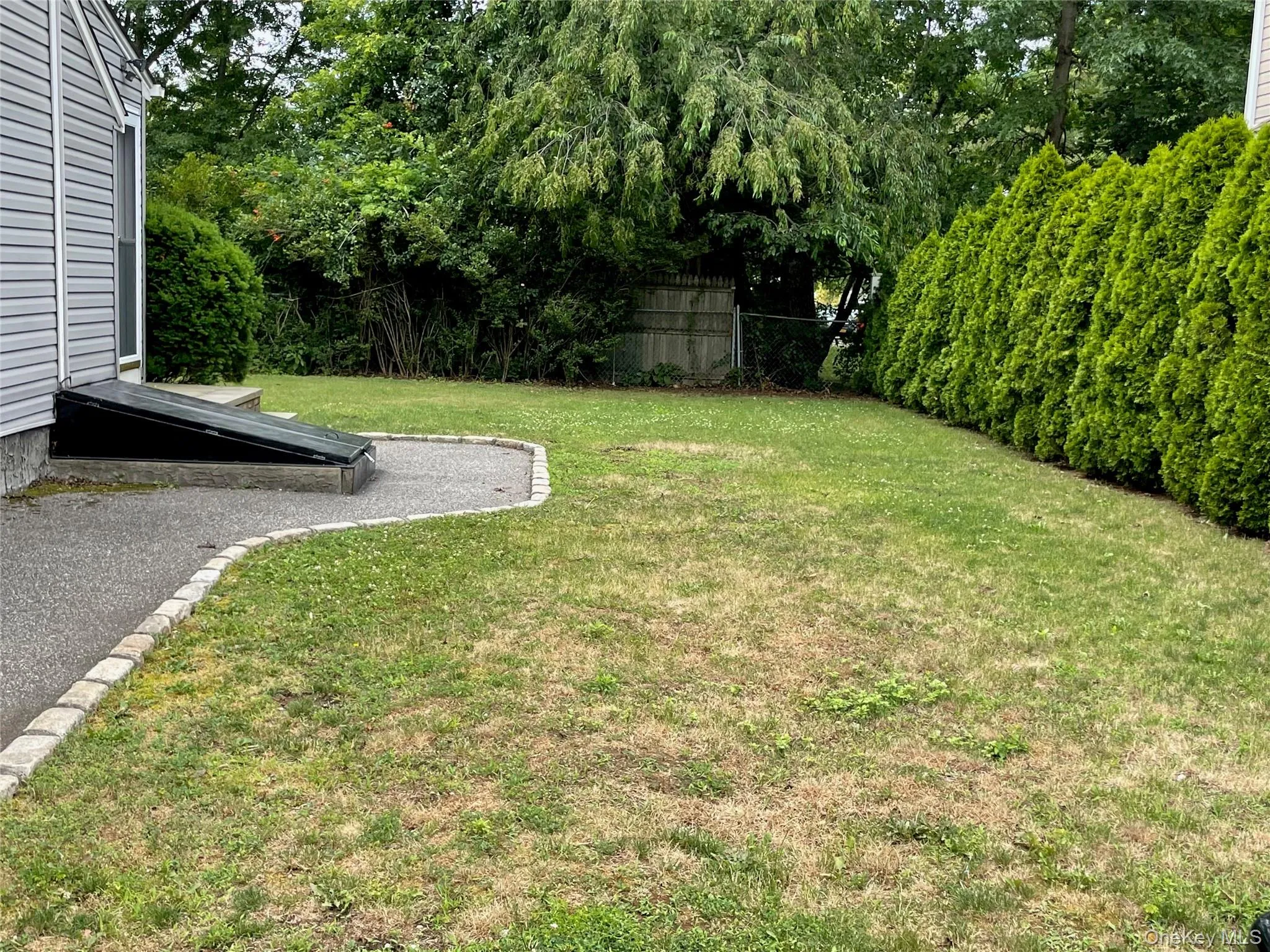 View of yard with view of wooded area View of yard with view of wooded area