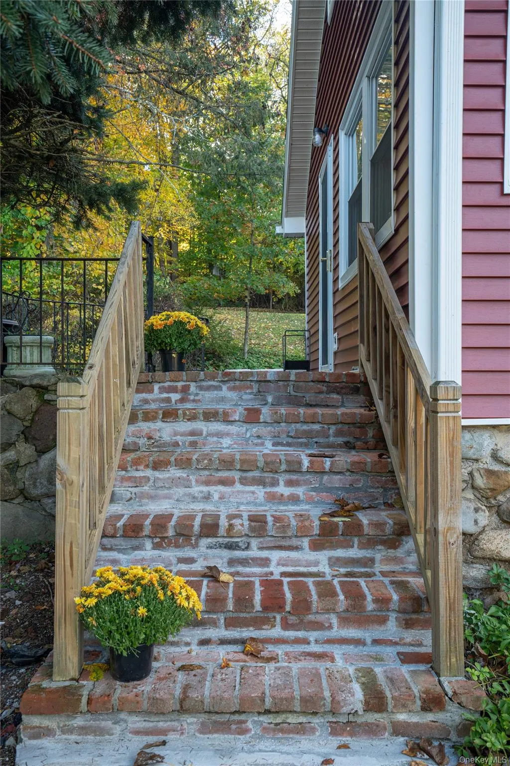 Wooden terrace with stairs Wooden terrace with stairs