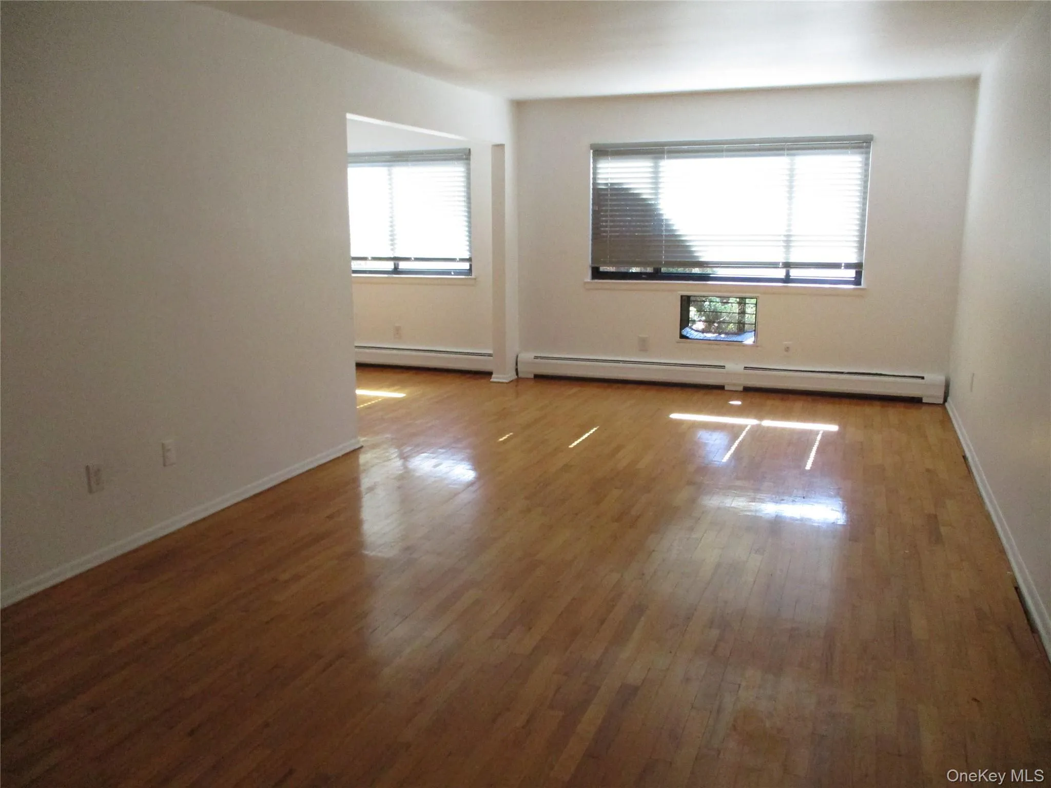 Livingroom with plenty of natural light, wood finished floors, and a baseboard radiator Livingroom with plenty of natural light, wood finished floors, and a baseboard radiator