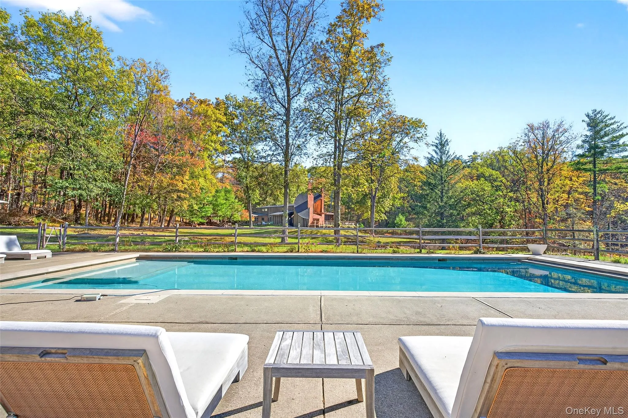 Pool looking toward house. Pool looking toward house.