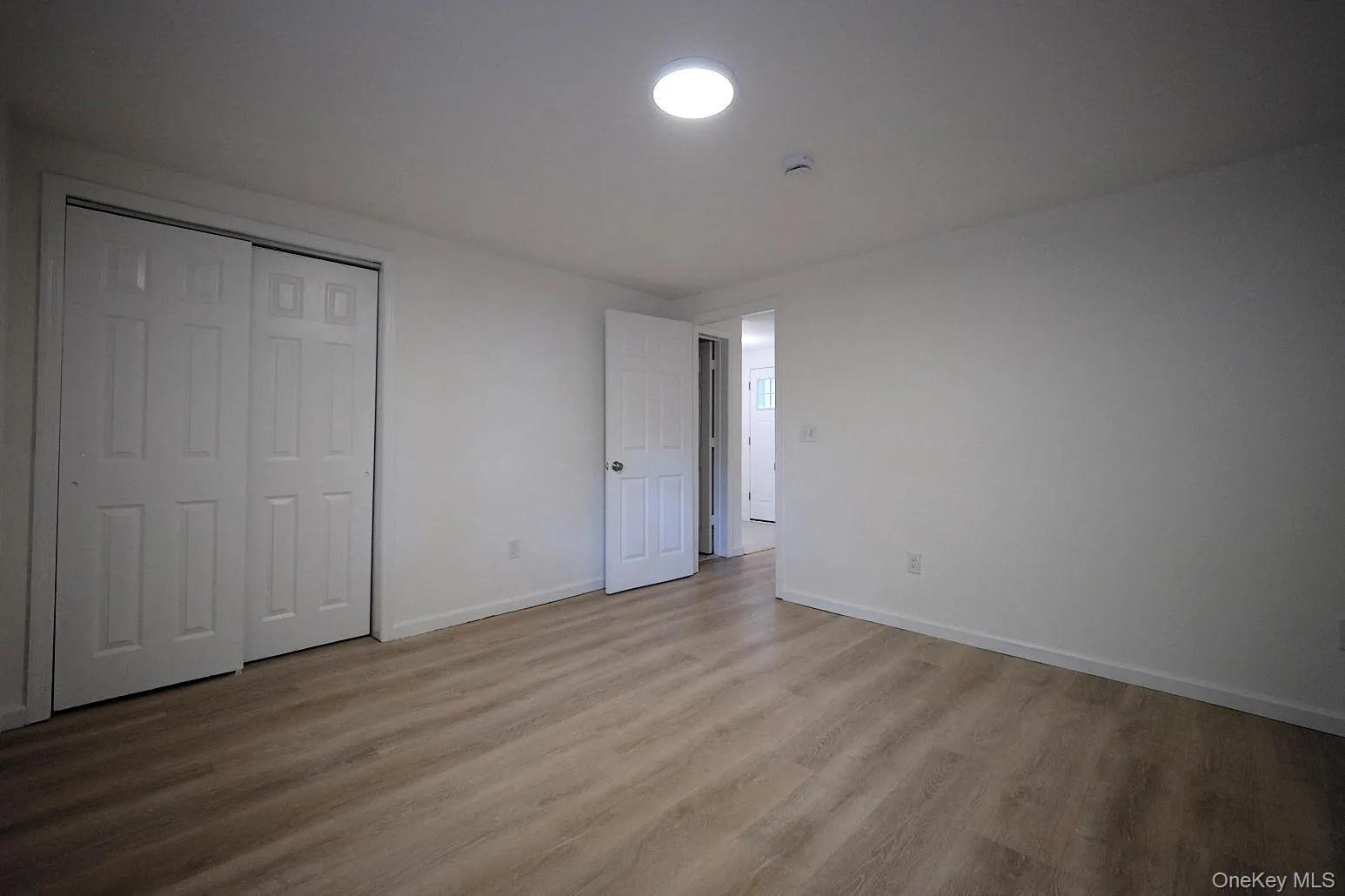 Unfurnished bedroom featuring light wood finished floors and a closet Unfurnished bedroom featuring light wood finished floors and a closet