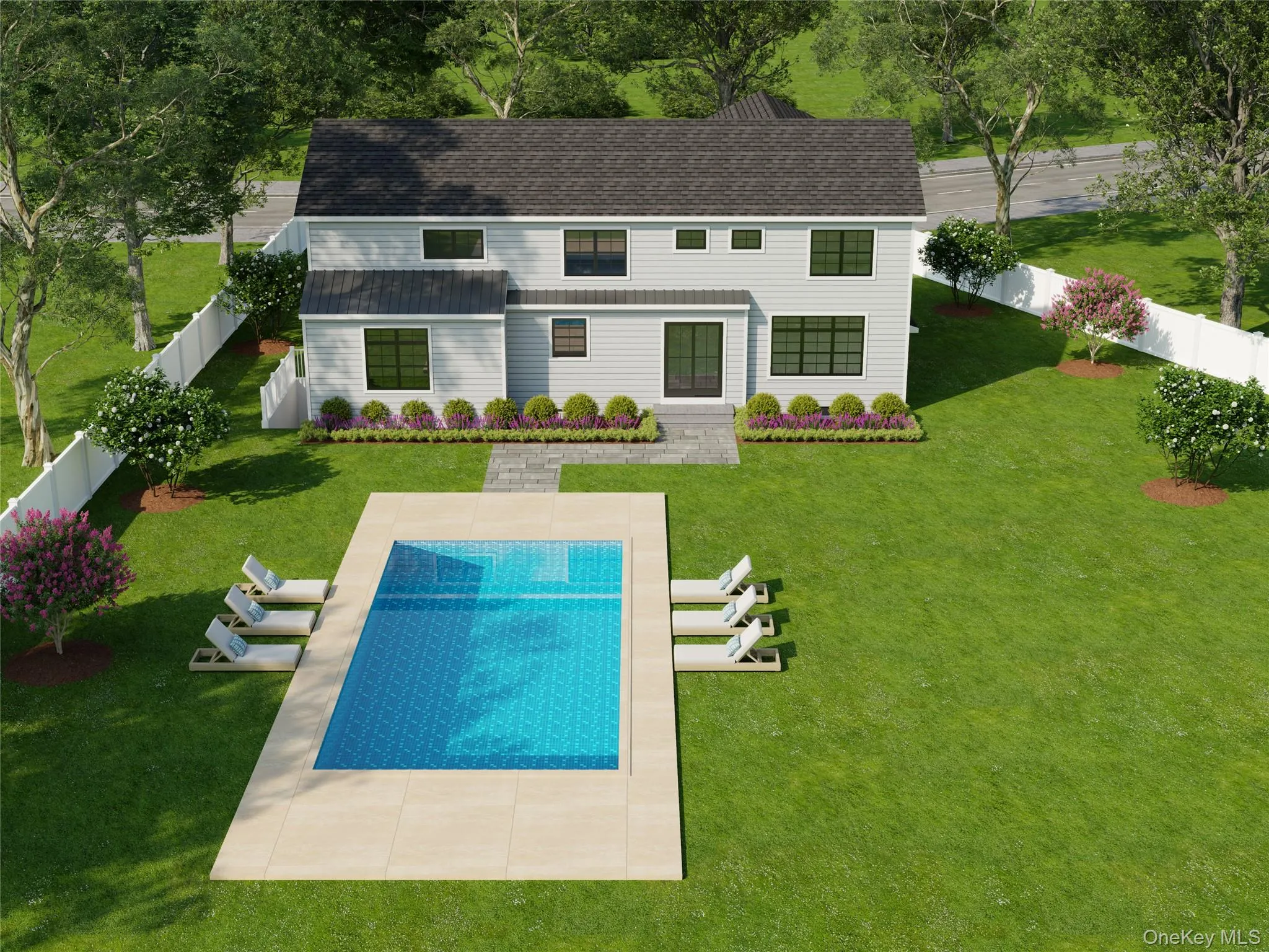 Rear view of property with a fenced backyard and a patio Rear view of property with a fenced backyard and a patio