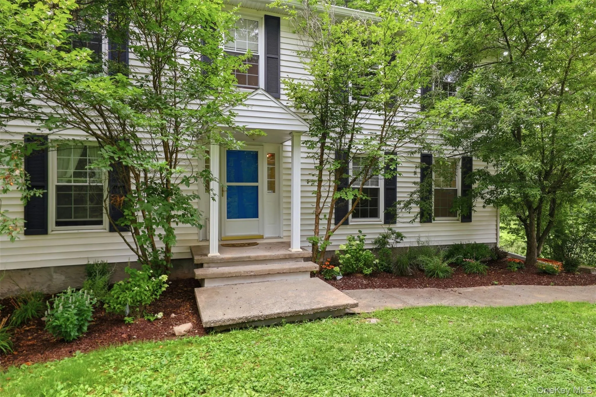 Fun blue door and lovely landscaping ~ Fun blue door and lovely landscaping ~