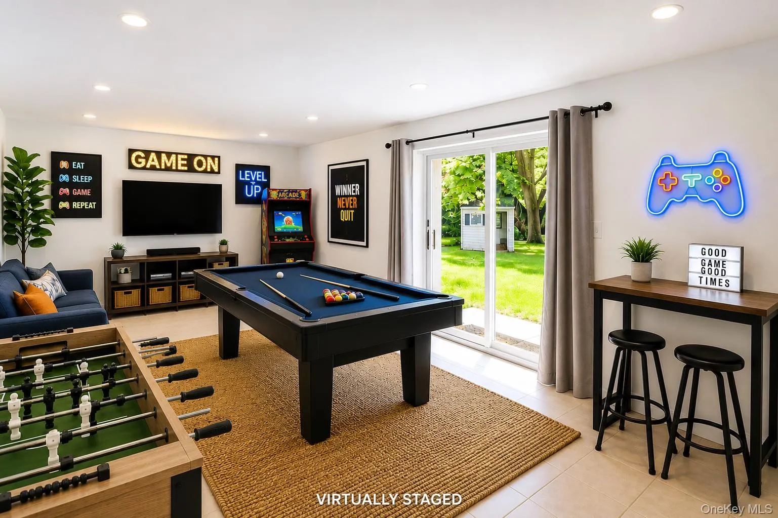 Virtually staged rec room! Virtually staged rec room!