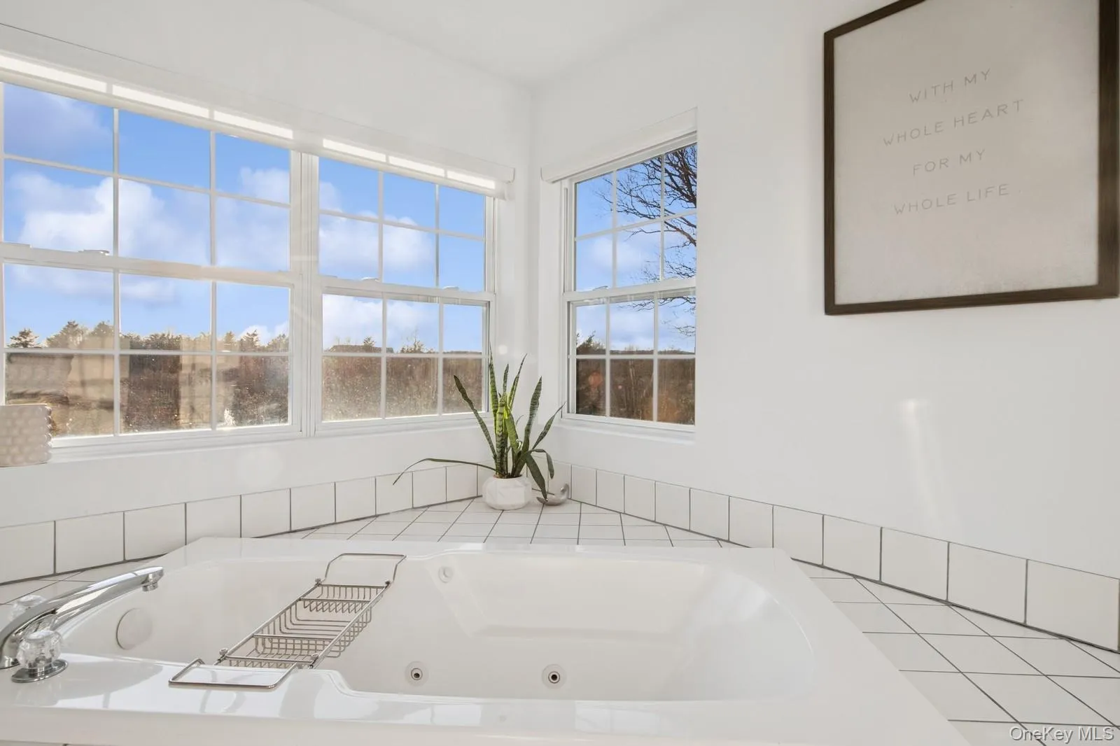 Full bathroom with a whirlpool tub Full bathroom with a whirlpool tub