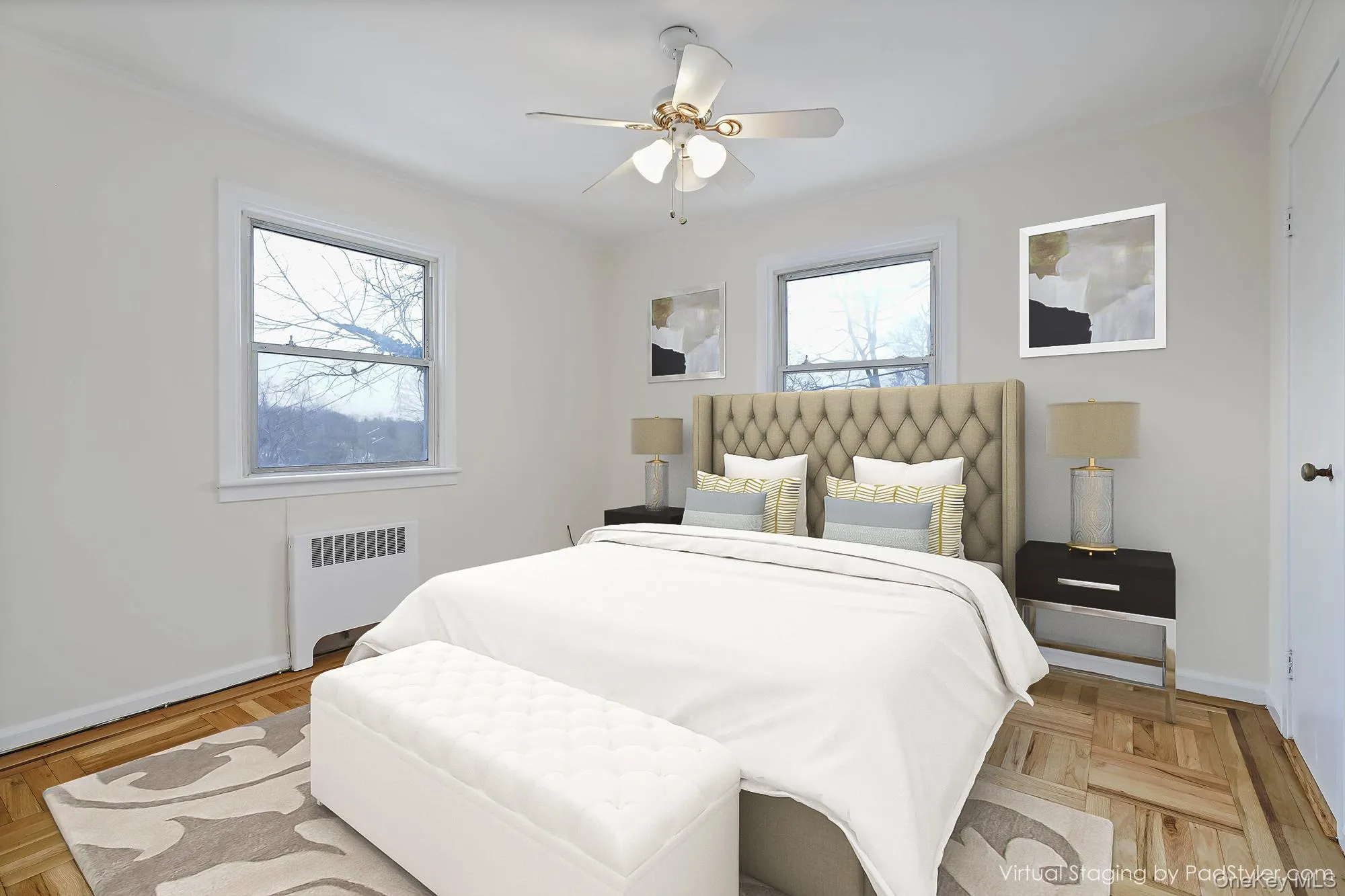 Virtually staged primary bedroom featuring it’s own bath Virtually staged primary bedroom featuring it’s own bath