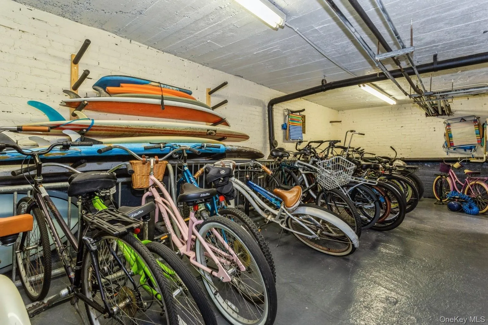 Garage featuring bike storage Garage featuring bike storage