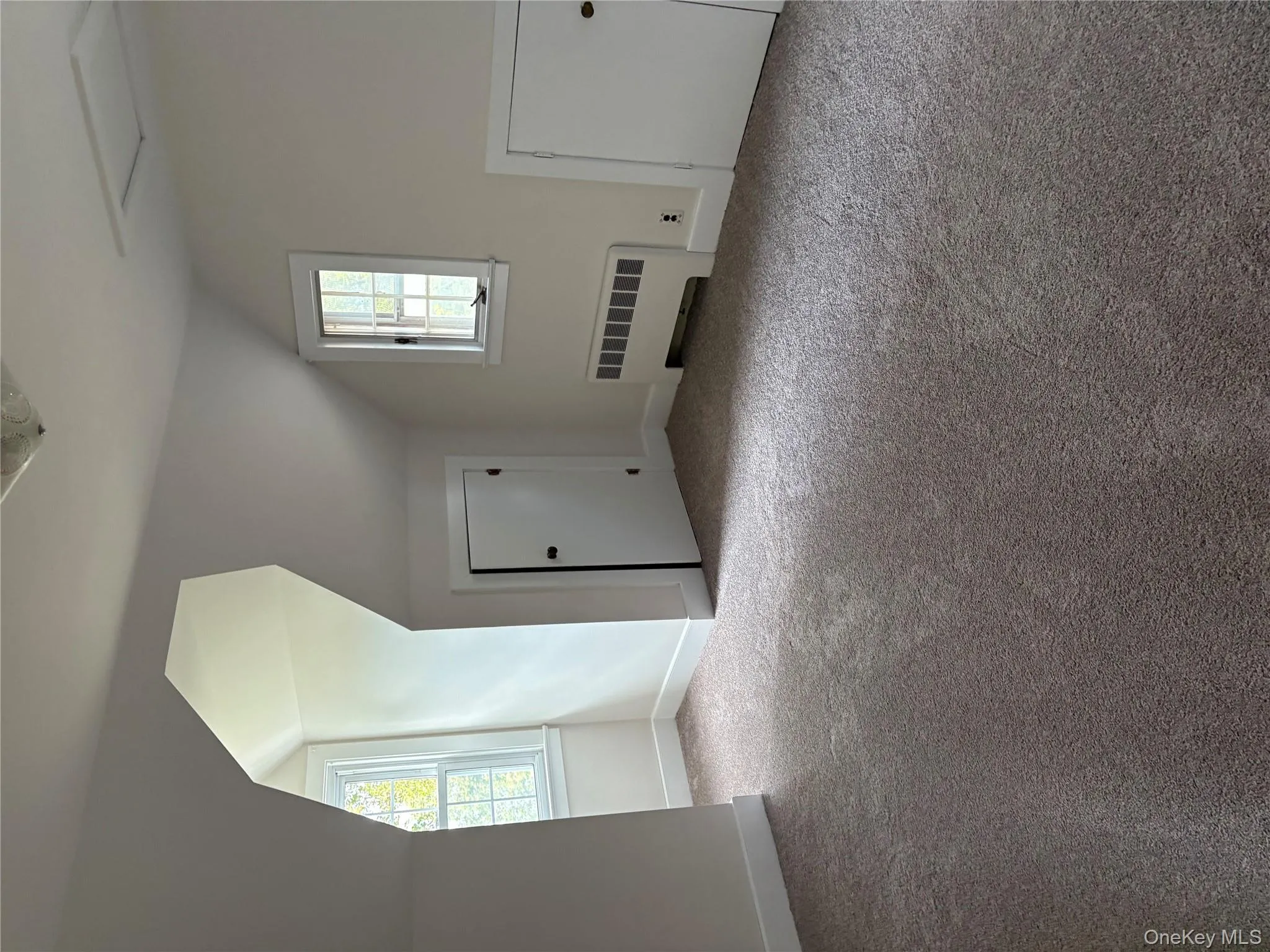 Additional living space featuring lofted ceiling, radiator heating unit, and light carpet Additional living space featuring lofted ceiling, radiator heating unit, and light carpet