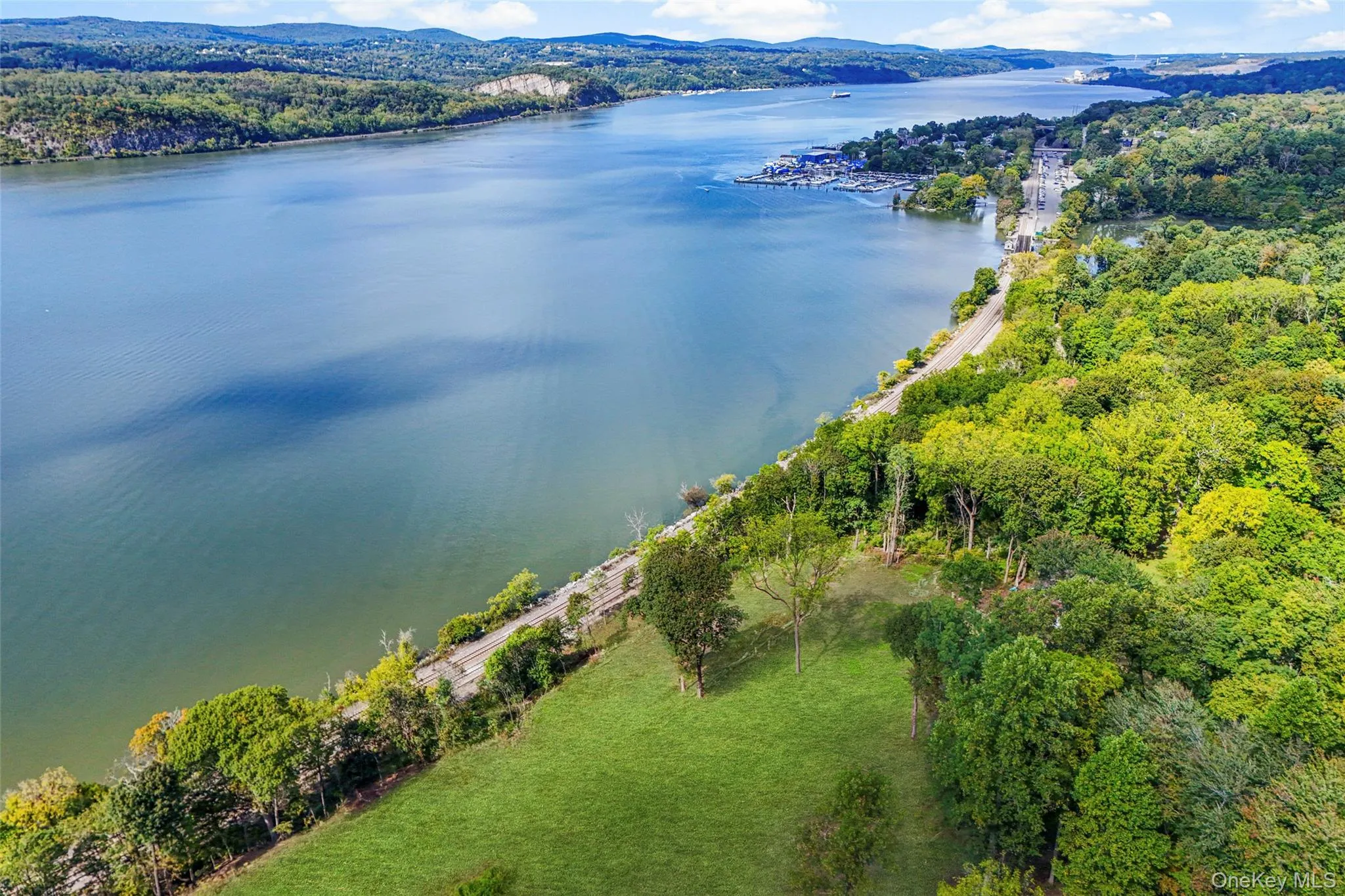 Aerial view of a large body of water Aerial view of a large body of water