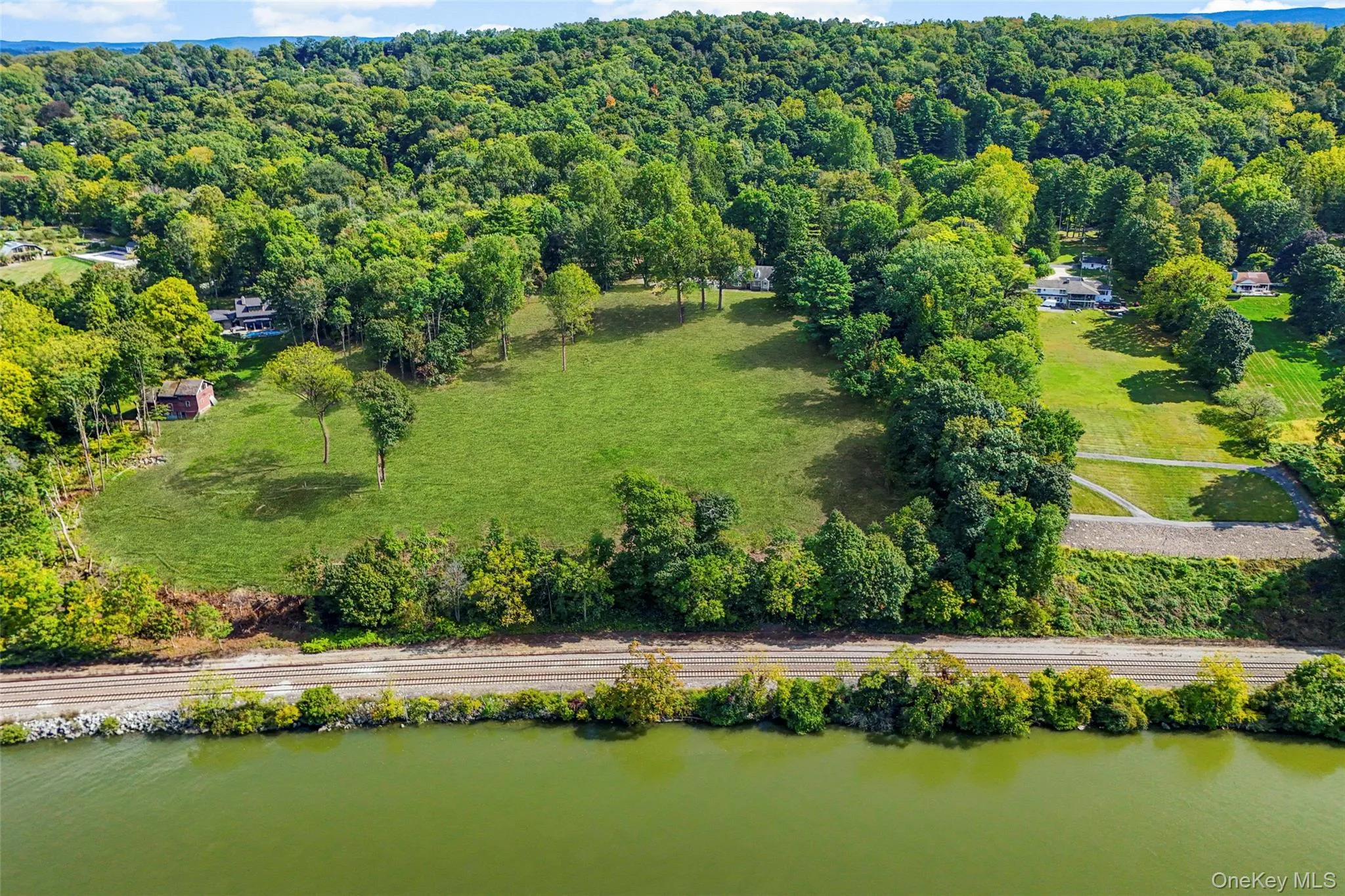 Drone / aerial view of a large body of water Drone / aerial view of a large body of water