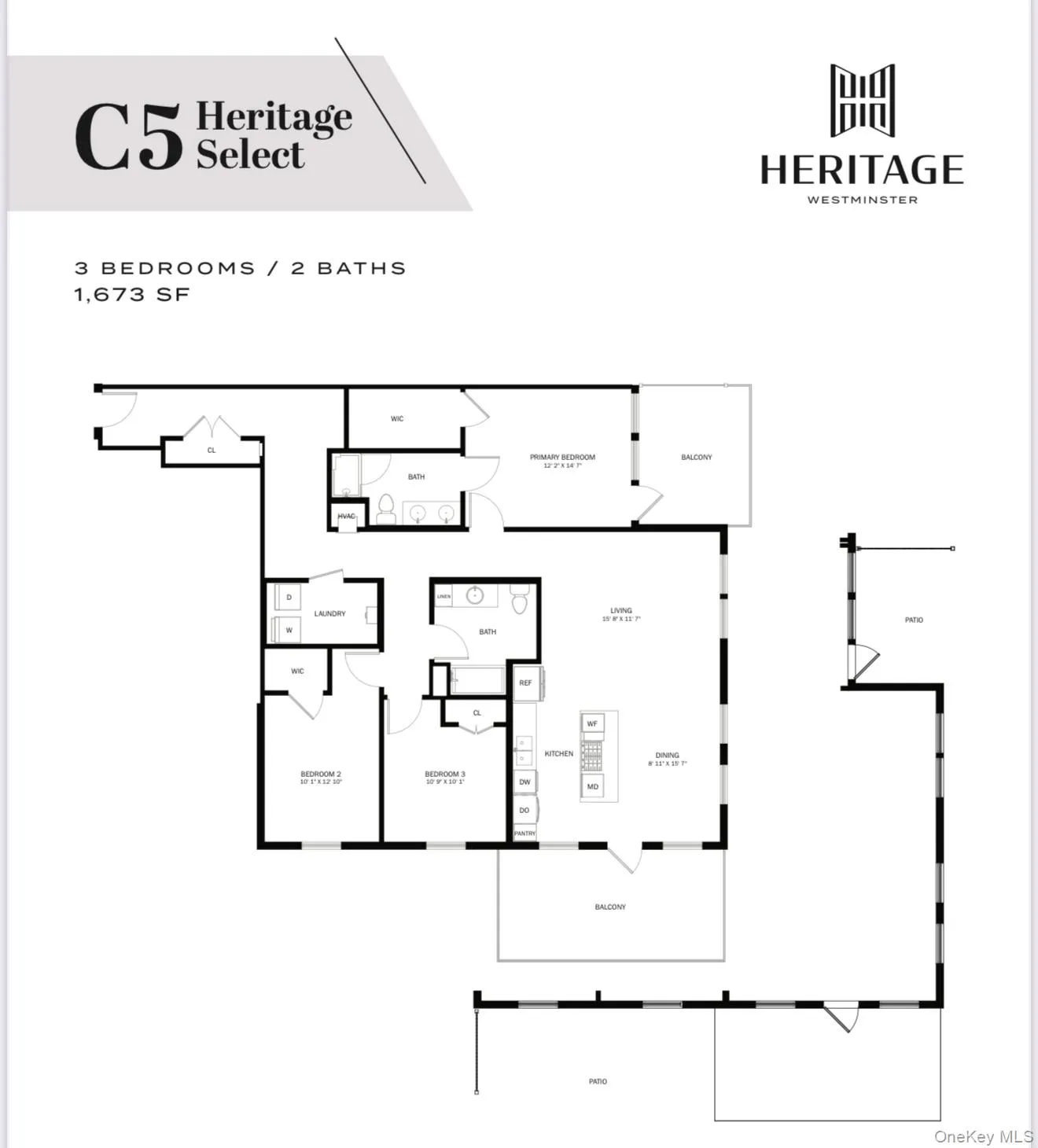 C5- 3 BEDROOM, 2 BATH; approx 1673 SQFT C5- 3 BEDROOM, 2 BATH; approx 1673 SQFT