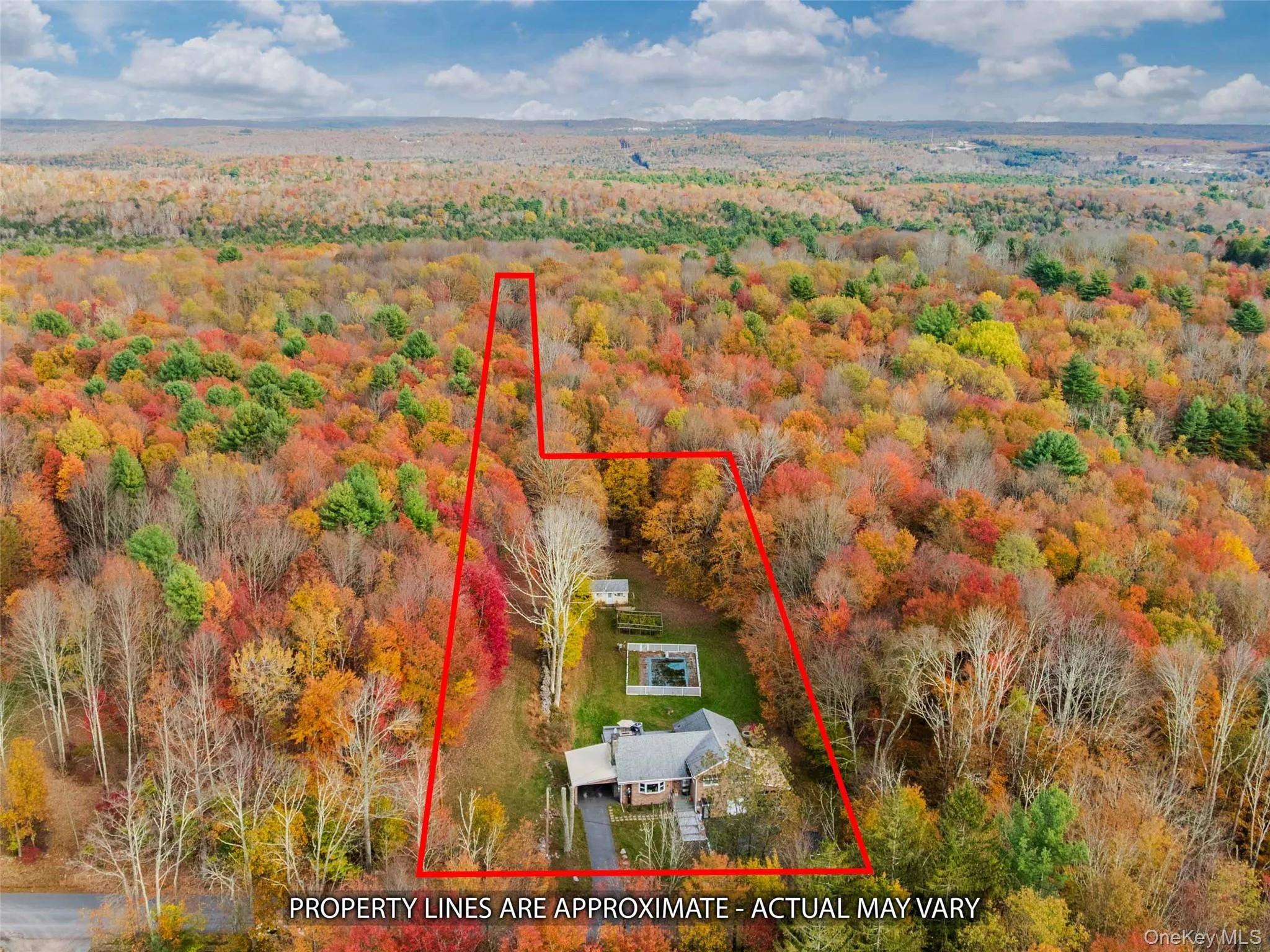 View of property location featuring a forest and property parcel outlined View of property location featuring a forest and property parcel outlined