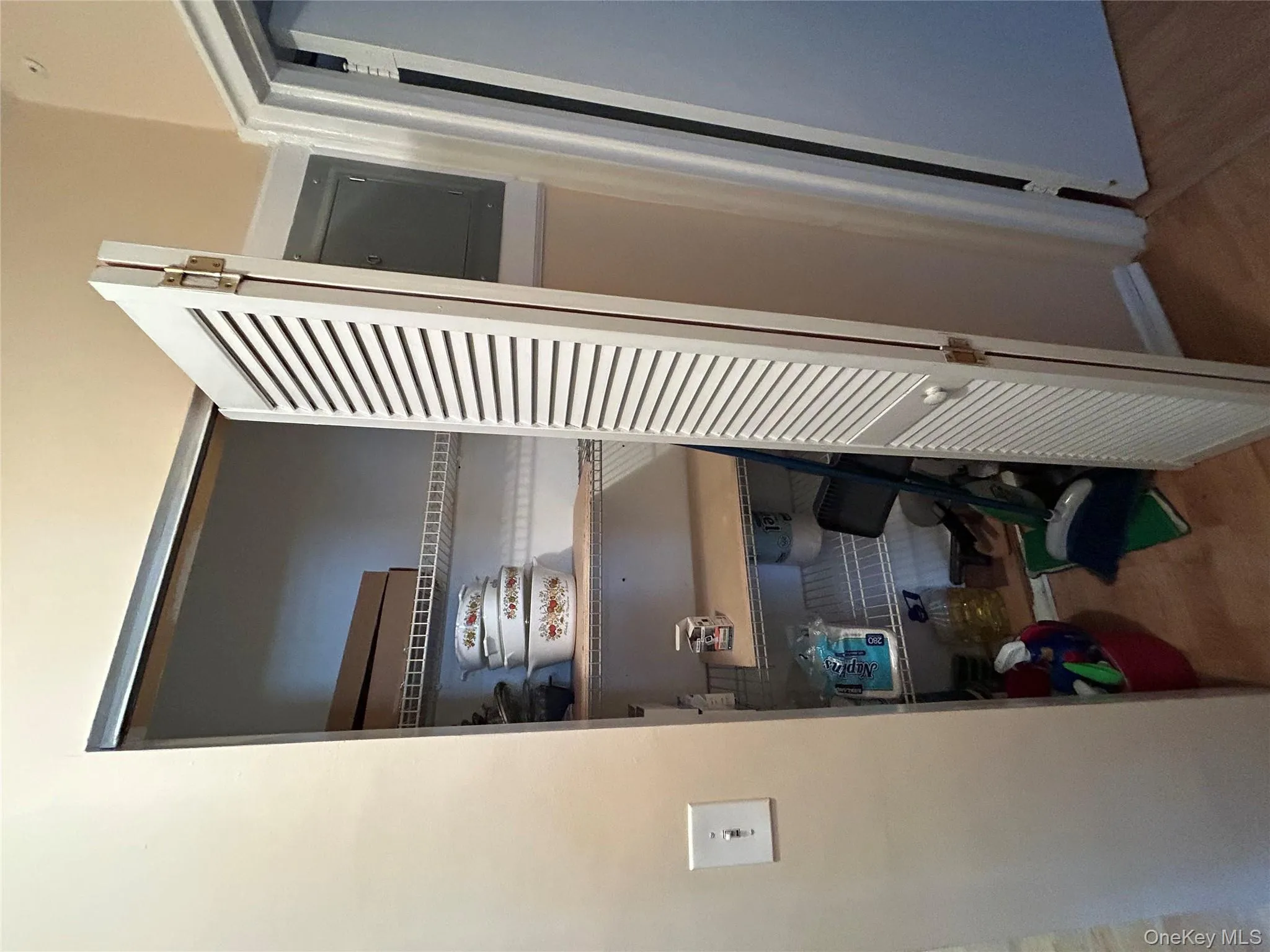 Closet featuring electric panel Closet featuring electric panel