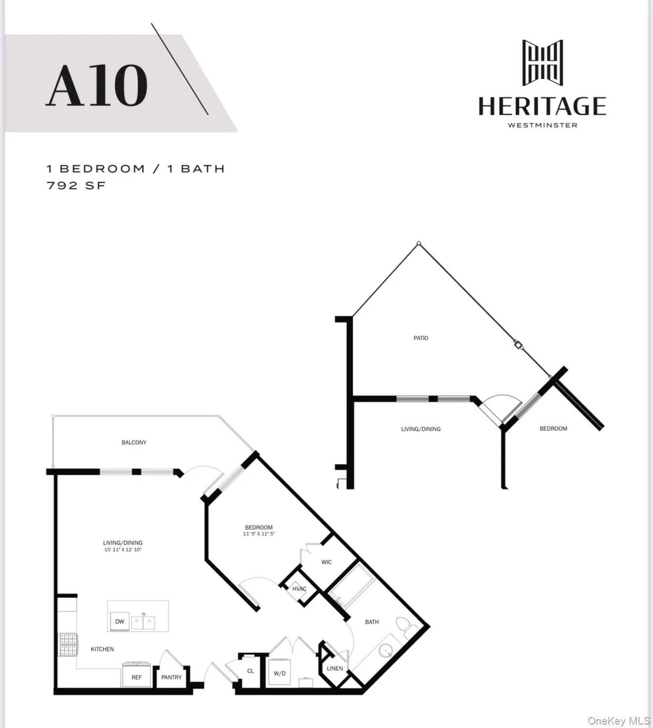 A10 - ONE BEDROOM, ONE BATHROOM approx 792 sq ft A10 - ONE BEDROOM, ONE BATHROOM approx 792 sq ft
