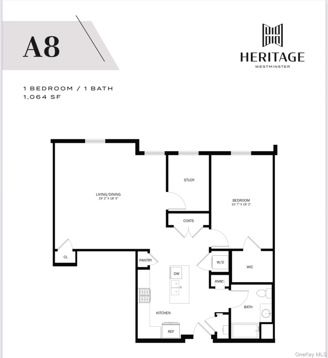 A8- ONE BEDROOM, ONE BATHROOM approx 1064 sq ft A8- ONE BEDROOM, ONE BATHROOM approx 1064 sq ft