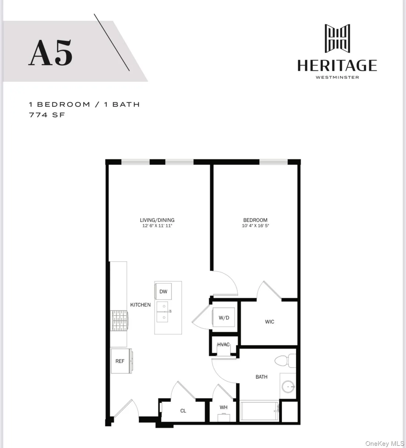 A5- ONE BEDROOM, ONE BATHROOM approx 774 sq ft A5- ONE BEDROOM, ONE BATHROOM approx 774 sq ft