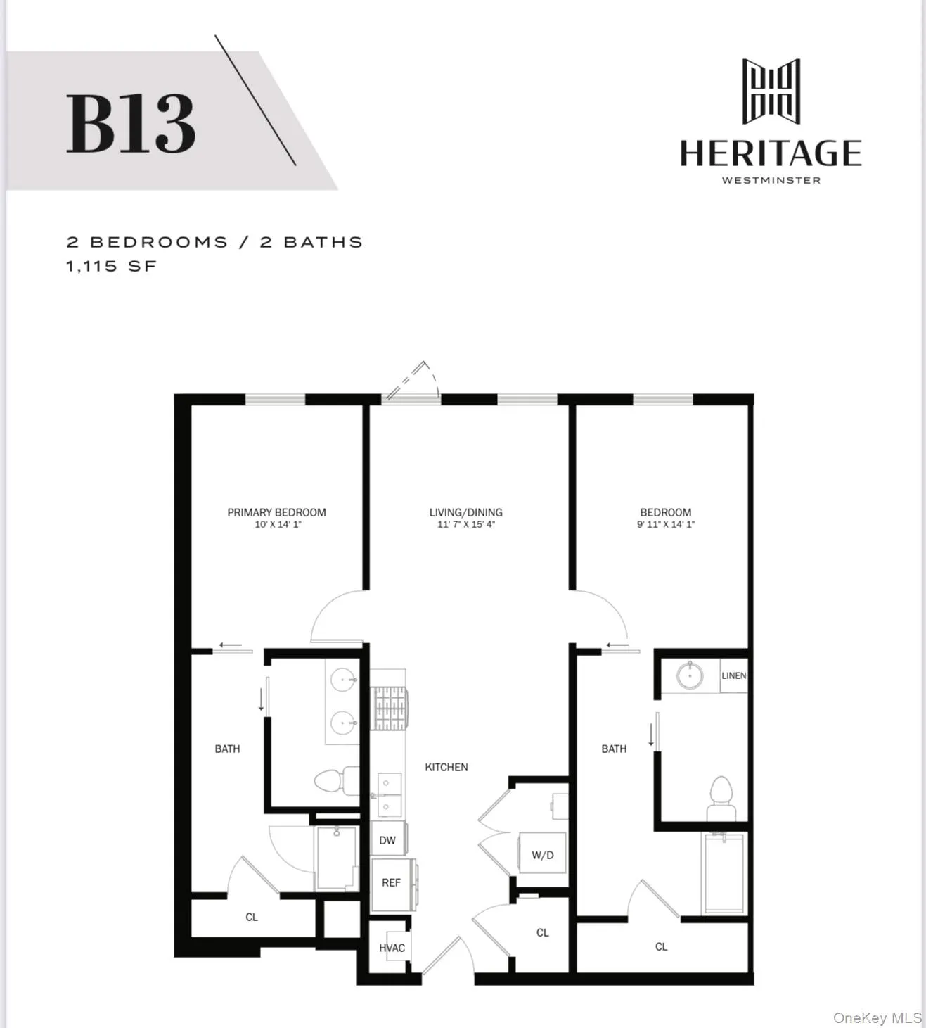 B13- 2 BEDROOM, 2 BATHROOM approx 1115 sq ft B13- 2 BEDROOM, 2 BATHROOM approx 1115 sq ft