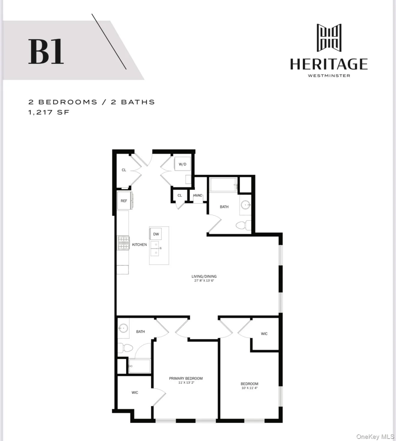 B1- 2 BEDROOM, 2 BATHROOM approx 1217 sq ft B1- 2 BEDROOM, 2 BATHROOM approx 1217 sq ft