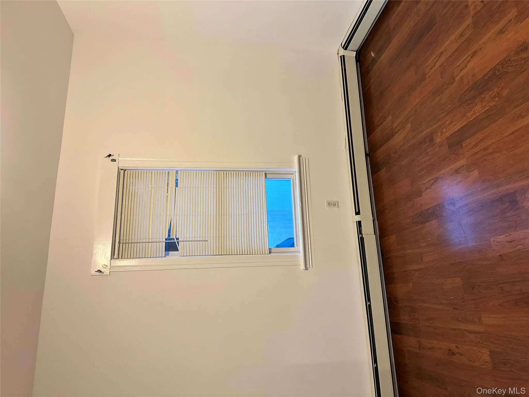 Spare room with baseboard heating and dark wood-style floors Spare room with baseboard heating and dark wood-style floors