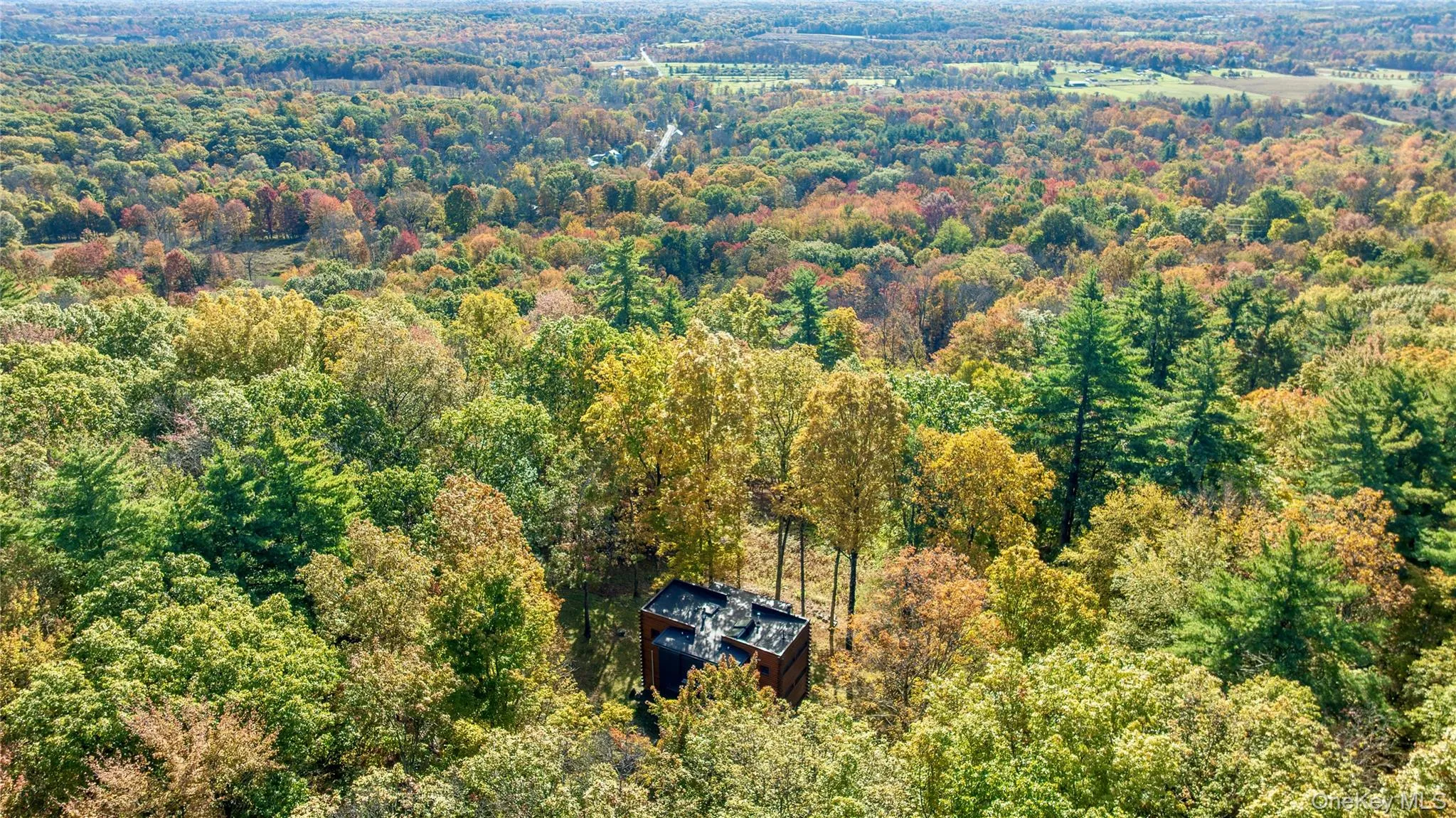 Aerial view of a heavily wooded area Aerial view of a heavily wooded area