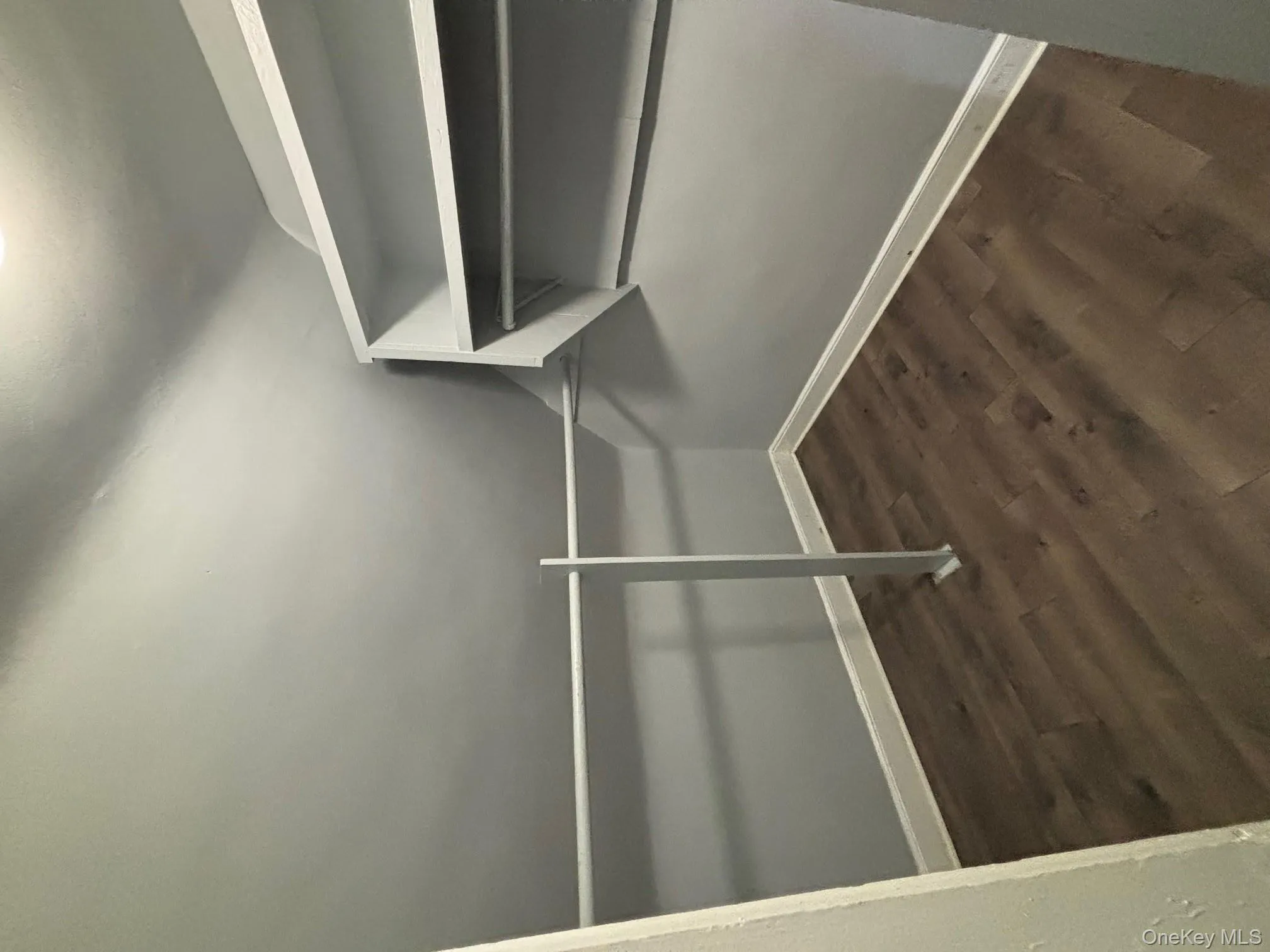 Spacious closet featuring lofted ceiling and dark wood-type flooring Spacious closet featuring lofted ceiling and dark wood-type flooring
