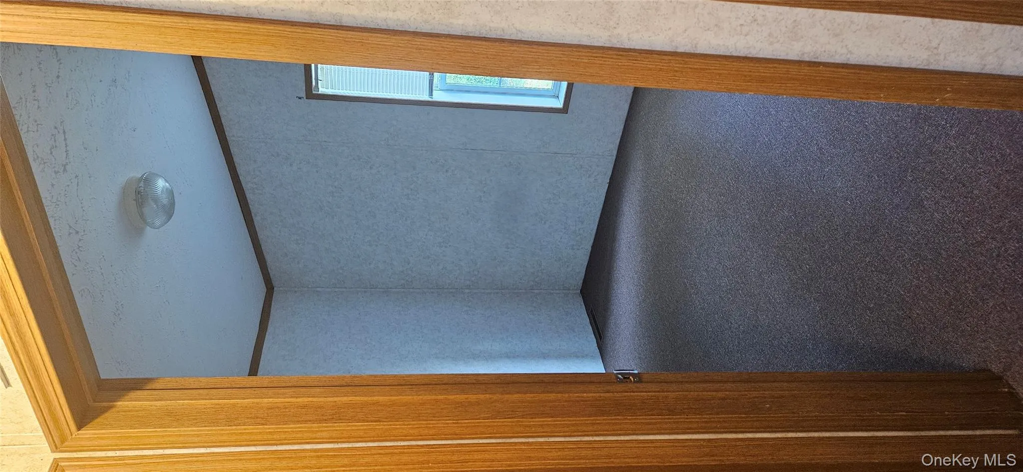 Carpeted spare room with ornamental molding and a textured ceiling Carpeted spare room with ornamental molding and a textured ceiling