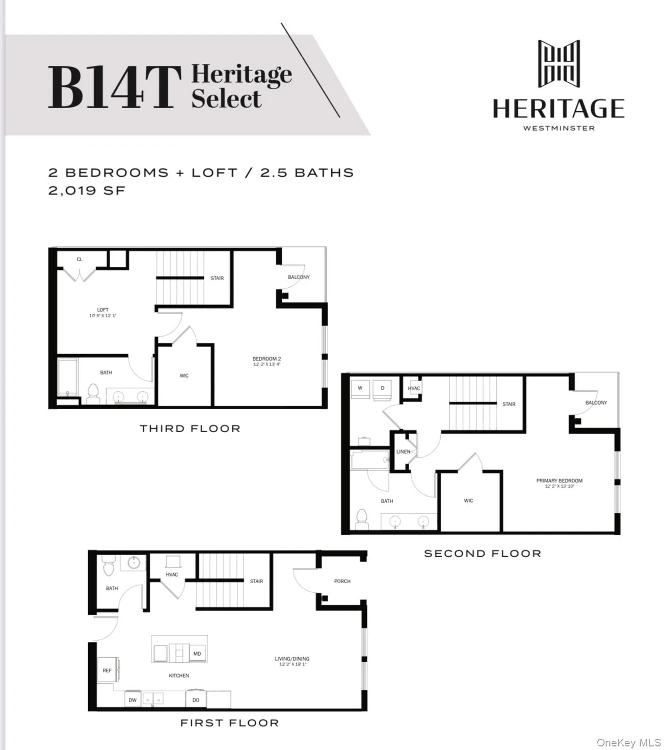 B14T- THREE STORY, 2 BEDROOM + LOFT, 2.5 BATHROOM TOWNHOUSE; approx 2019 sqft B14T- THREE STORY, 2 BEDROOM + LOFT, 2.5 BATHROOM TOWNHOUSE; approx 2019 sqft