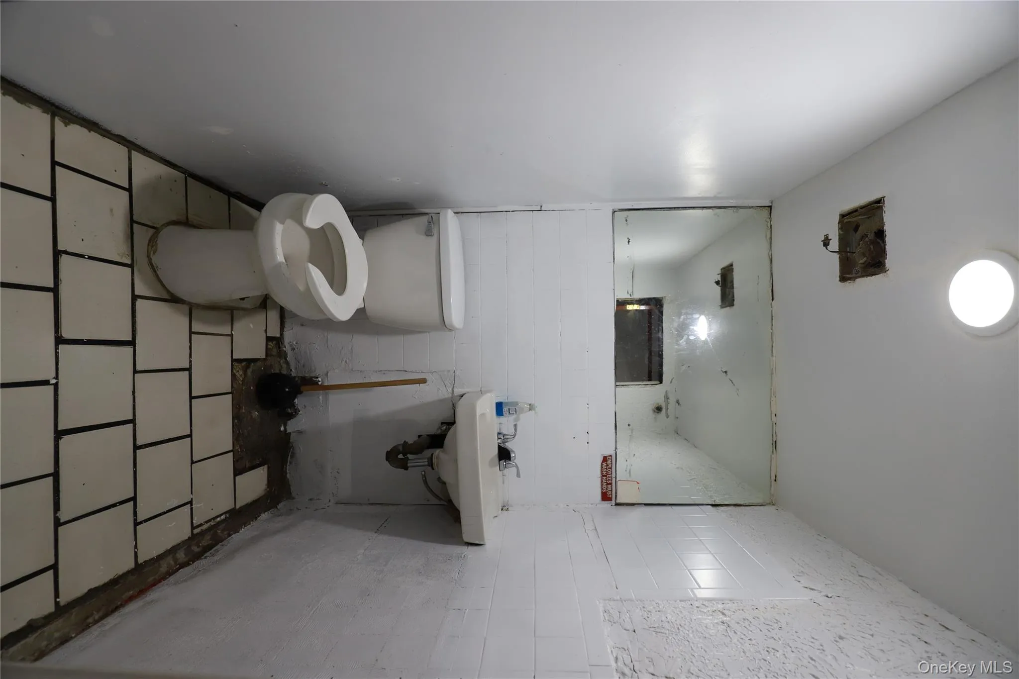 Bathroom with tile walls Bathroom with tile walls