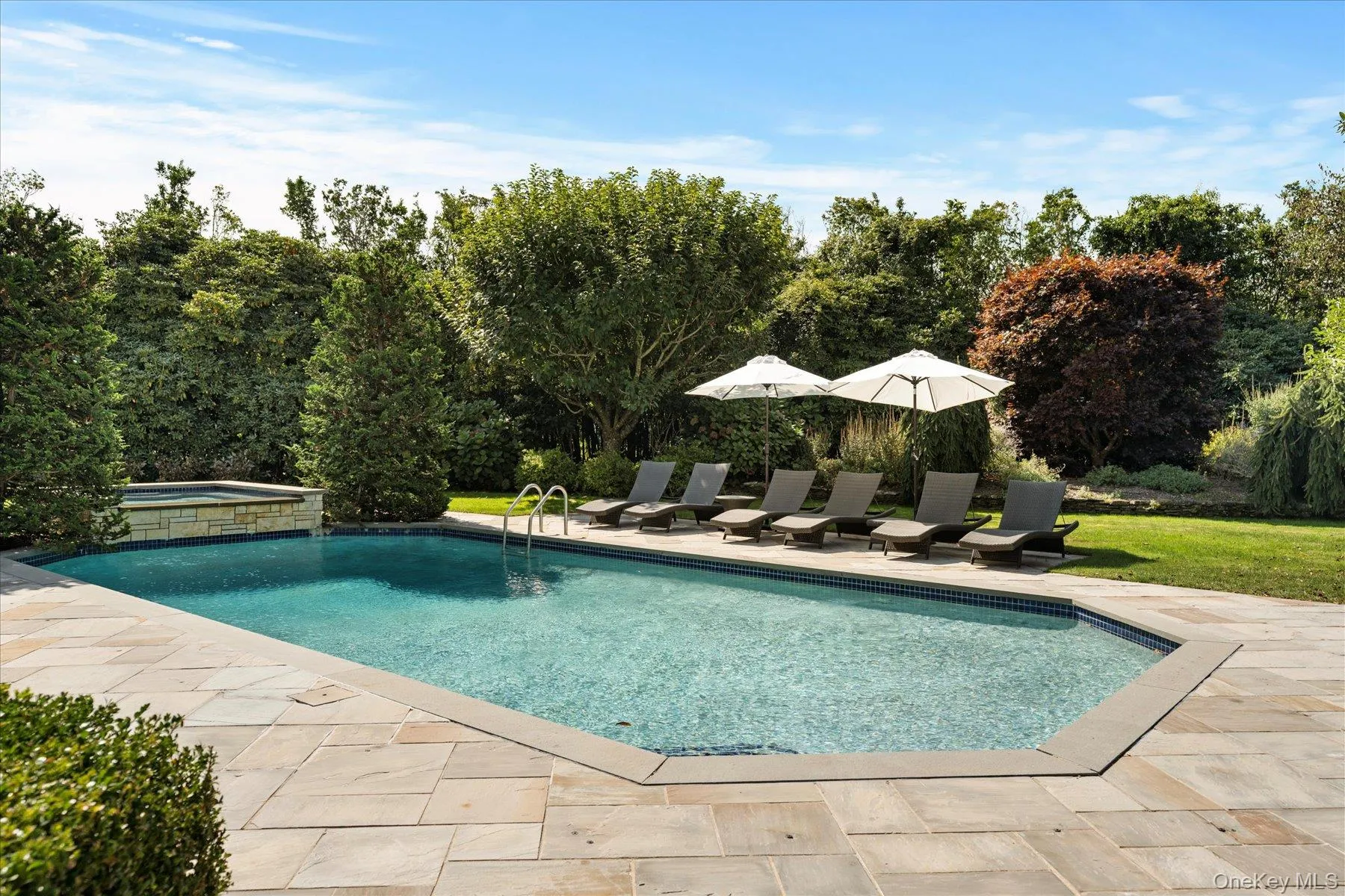 View of swimming pool featuring a patio and a pool with connected hot tub View of swimming pool featuring a patio and a pool with connected hot tub
