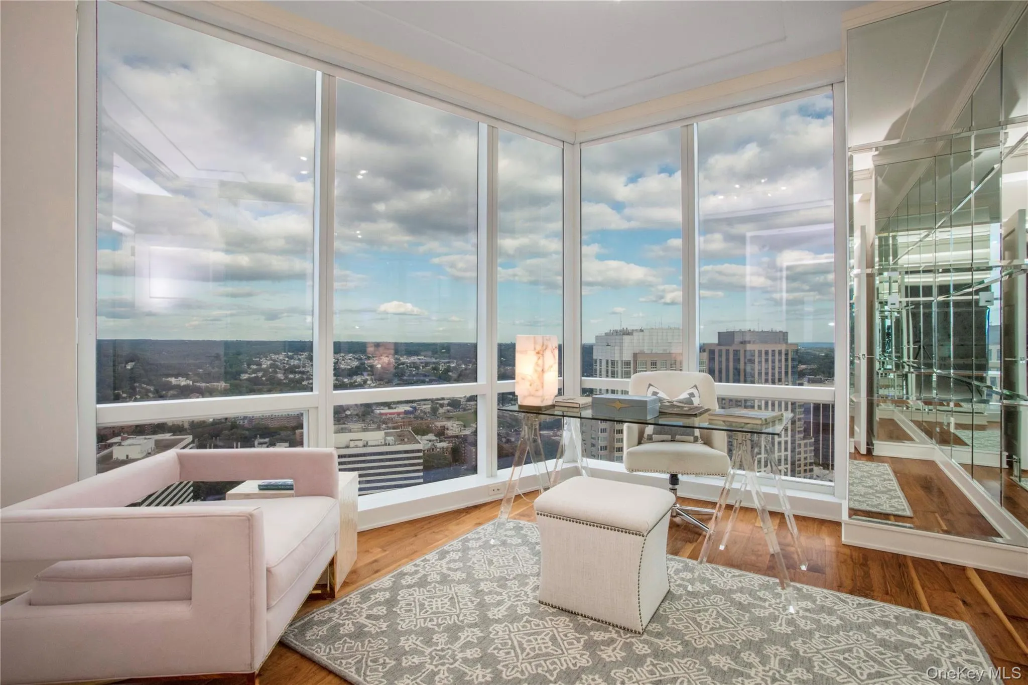 Office in primary bedroom Office in primary bedroom