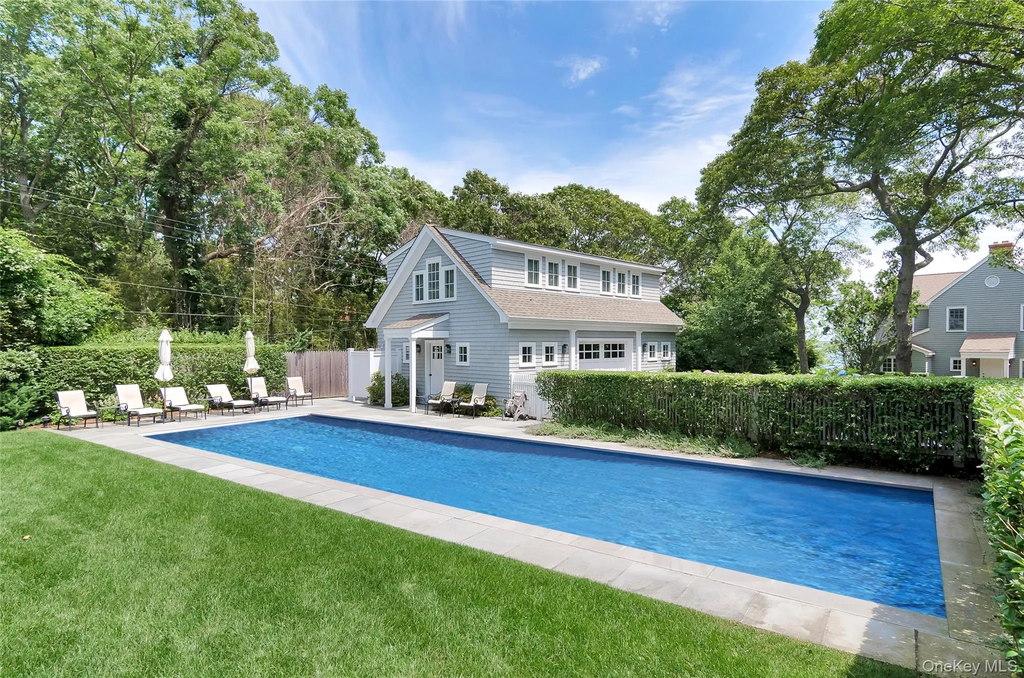 In ground pool and pool house In ground pool and pool house