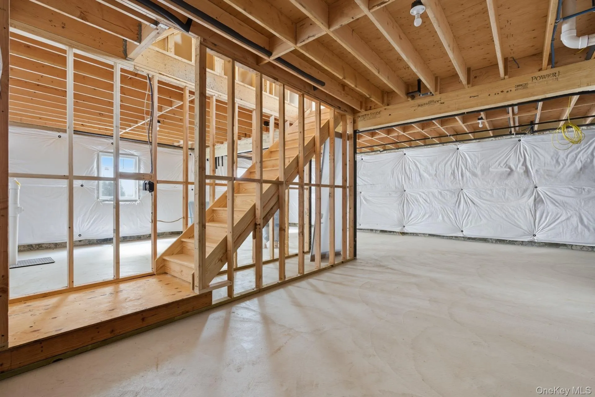 Miscellaneous room with finished concrete floors Miscellaneous room with finished concrete floors