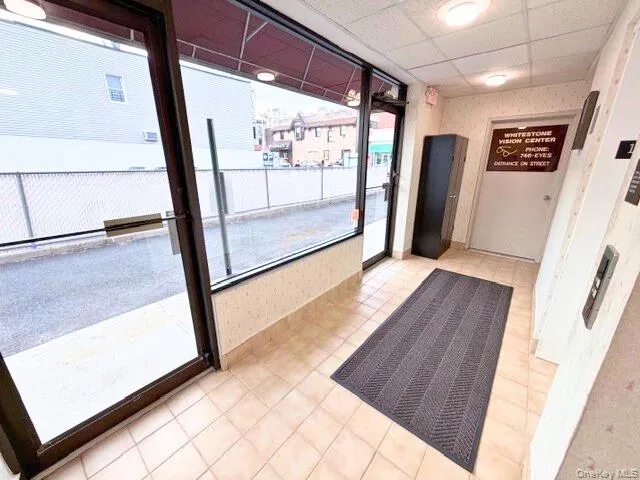 elevator lobby - shared accessible side entrance / exit elevator lobby - shared accessible side entrance / exit